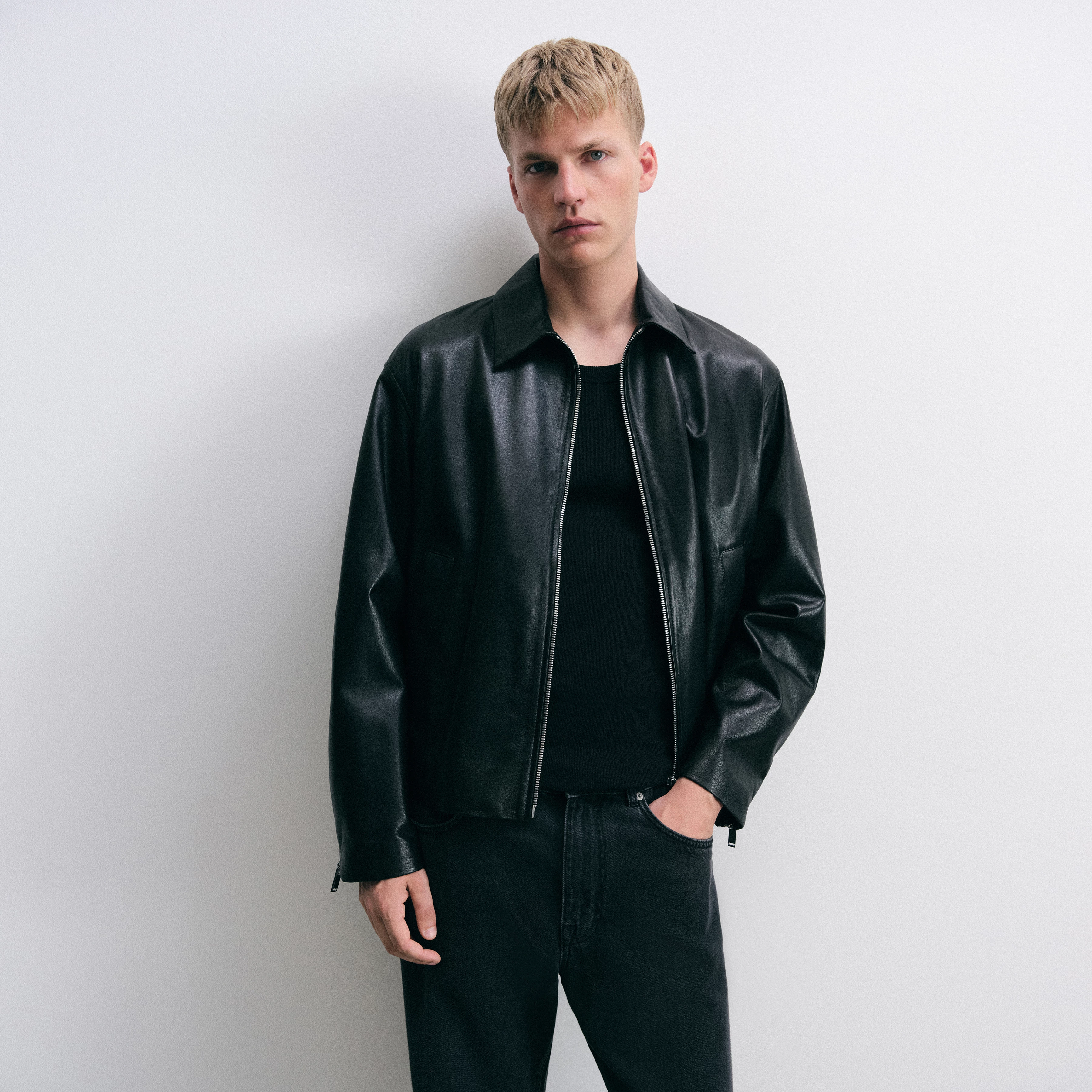 RIKKO - Jacke in Leder - Herren - schwarz