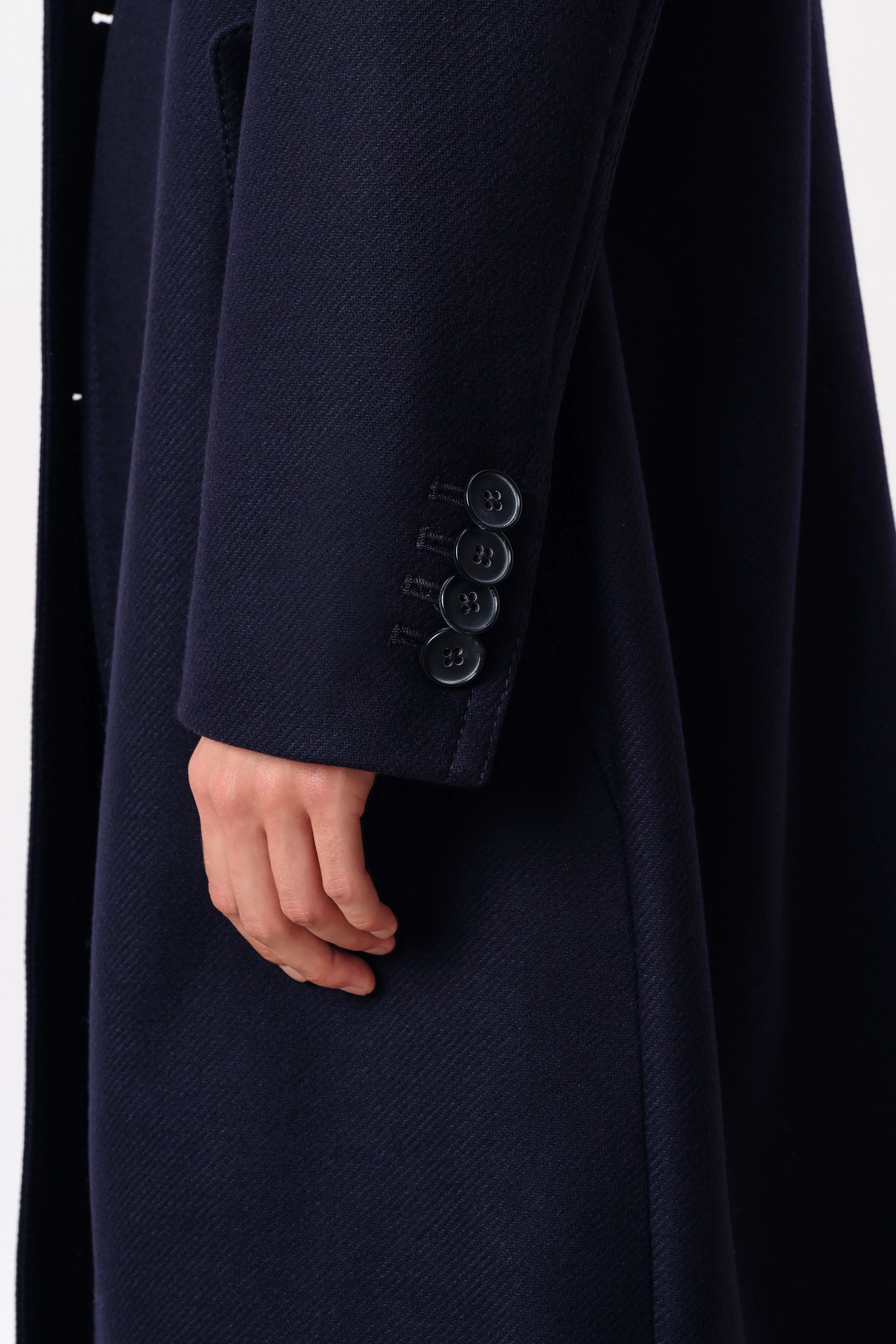 uniform coat in winter wool mix