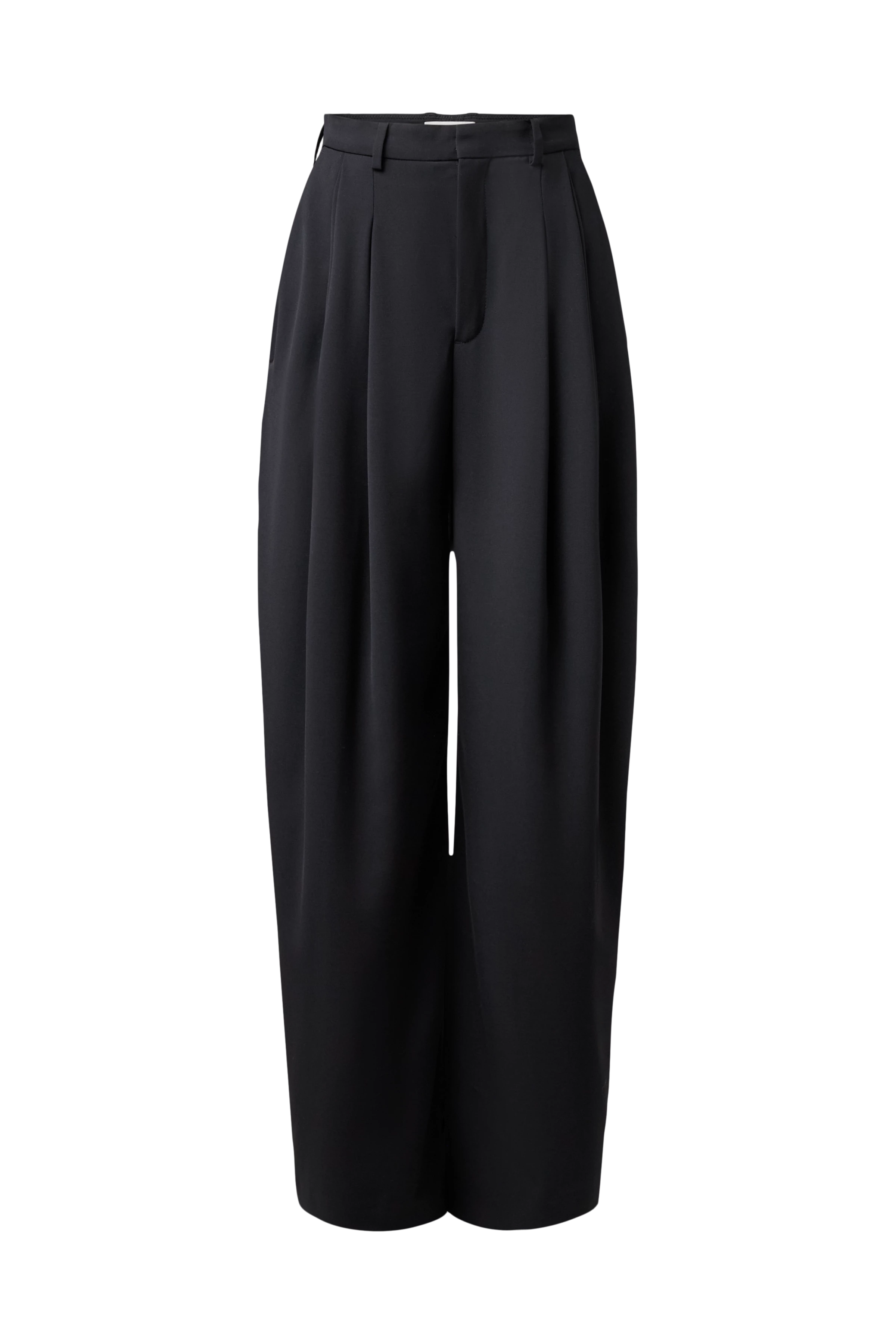 ELICIT - Wide twill pleat trousers - women - black - Freisteller Frontansicht