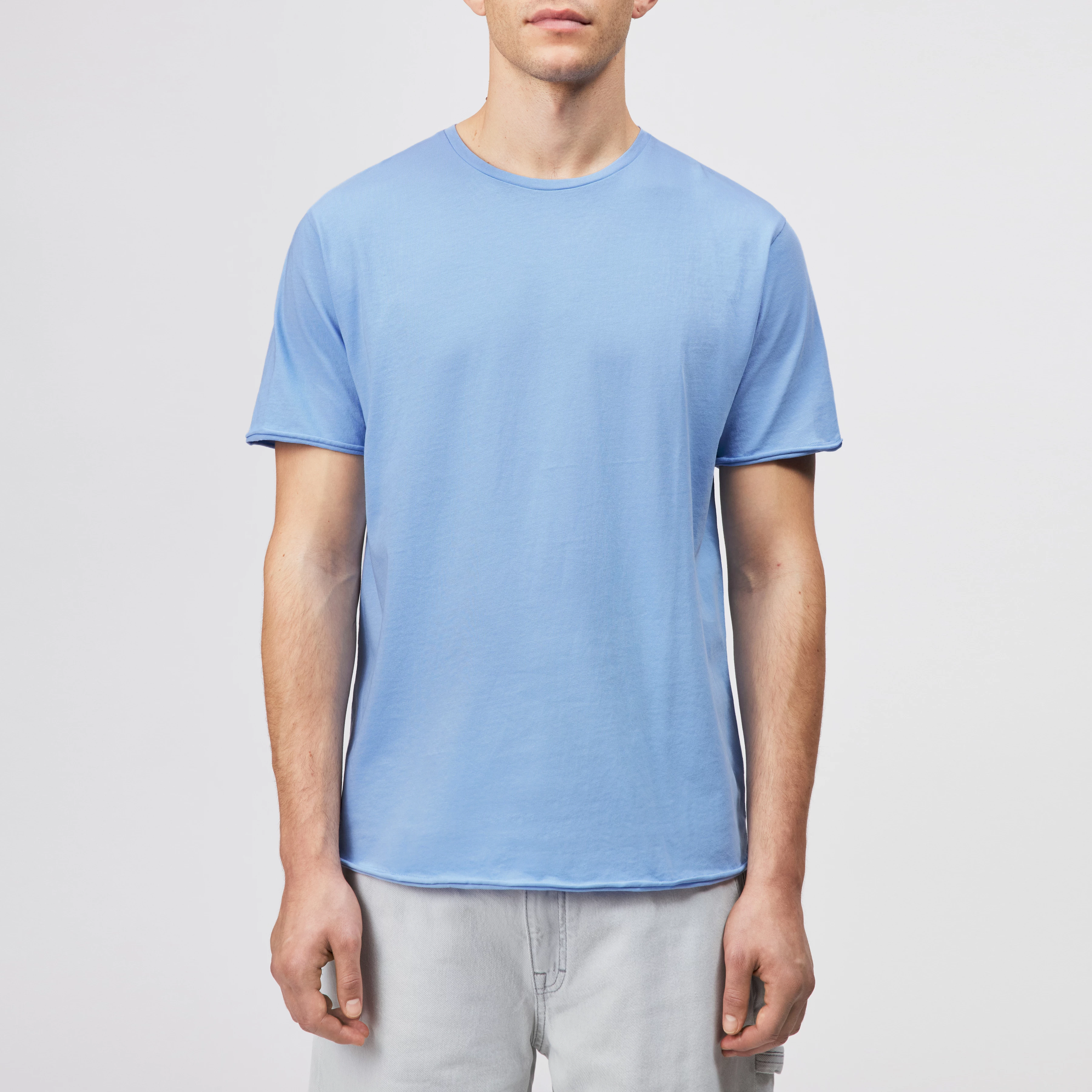 KENDRICK_2 - T-shirt in pure cotton - men - blue - Frontansicht