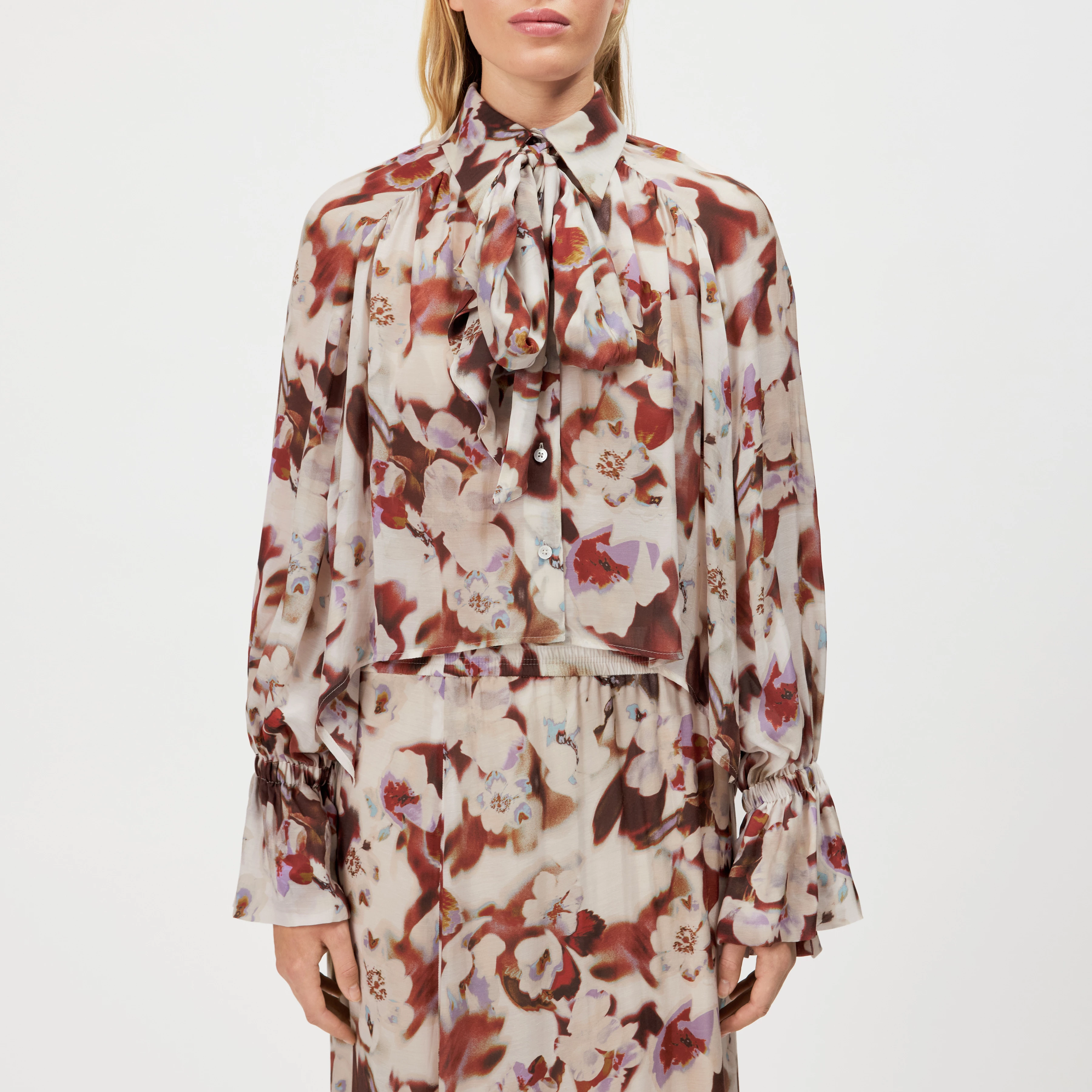 VAELIE_1 - Blouse bohème à lavallière amovible - women - beige - Frontansicht