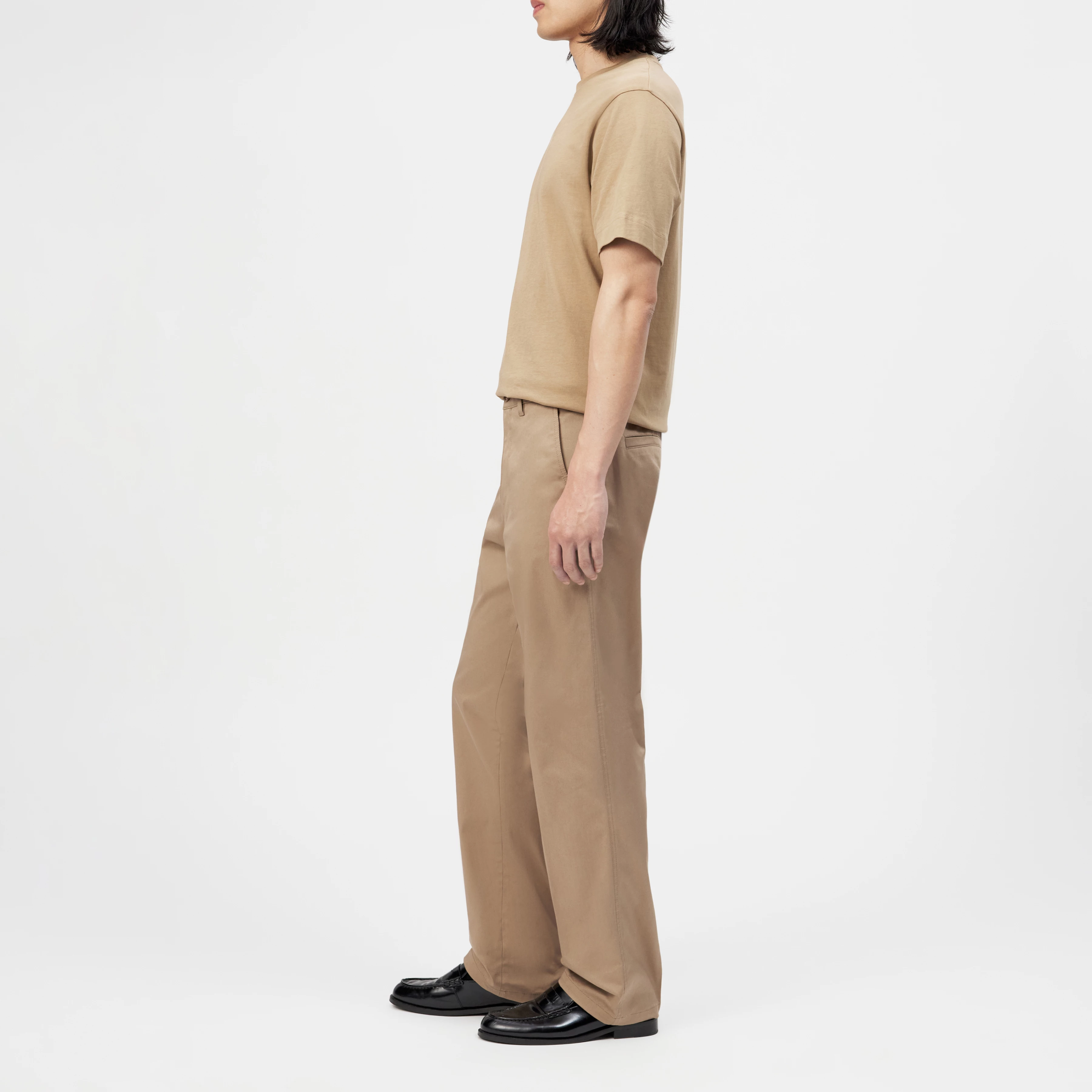 TAVIC - Moderne Chino in Baumwoll-Gabardine - Herren - braun - Seitenansicht