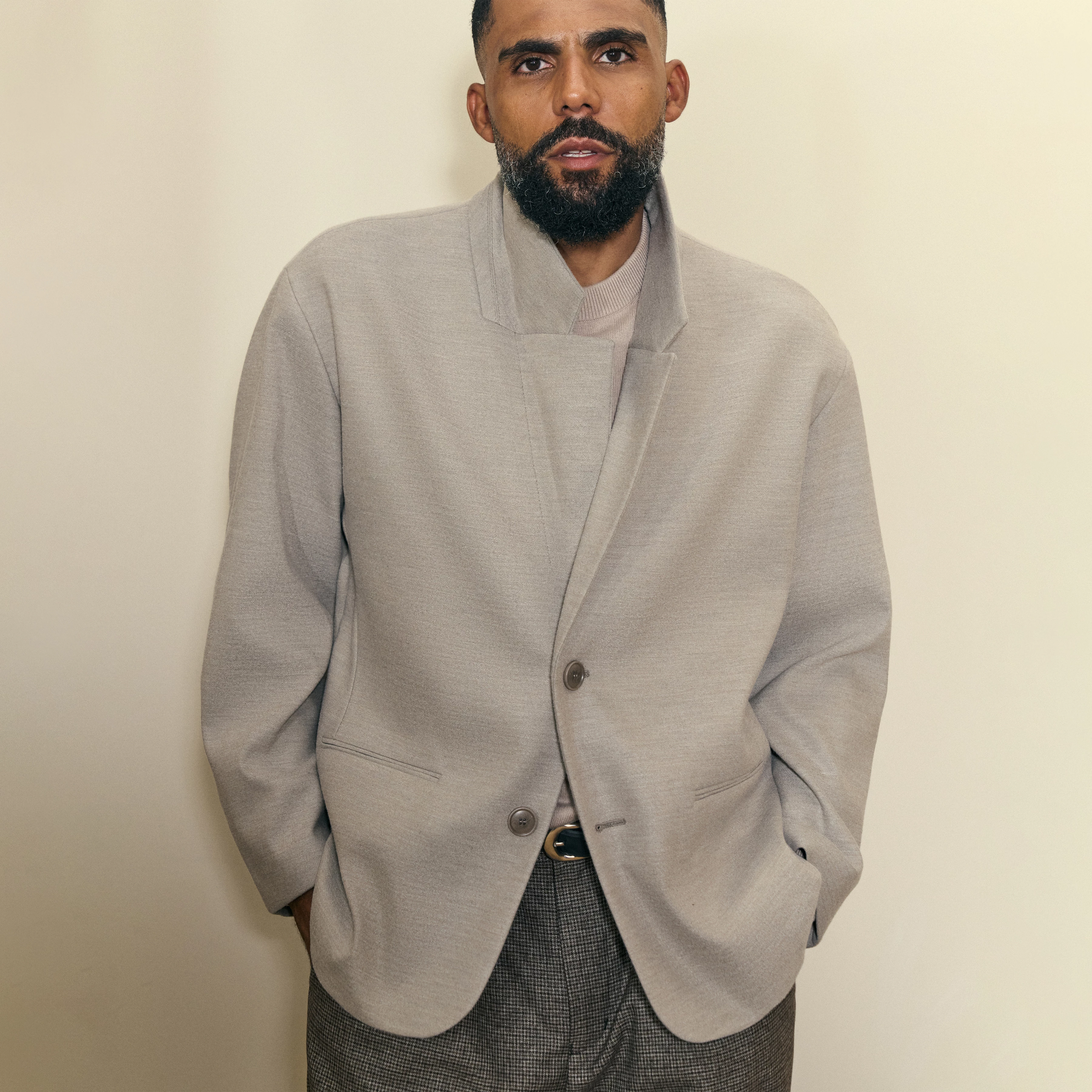 MADIM_2 - Oversized flannel blazer - men - brown
