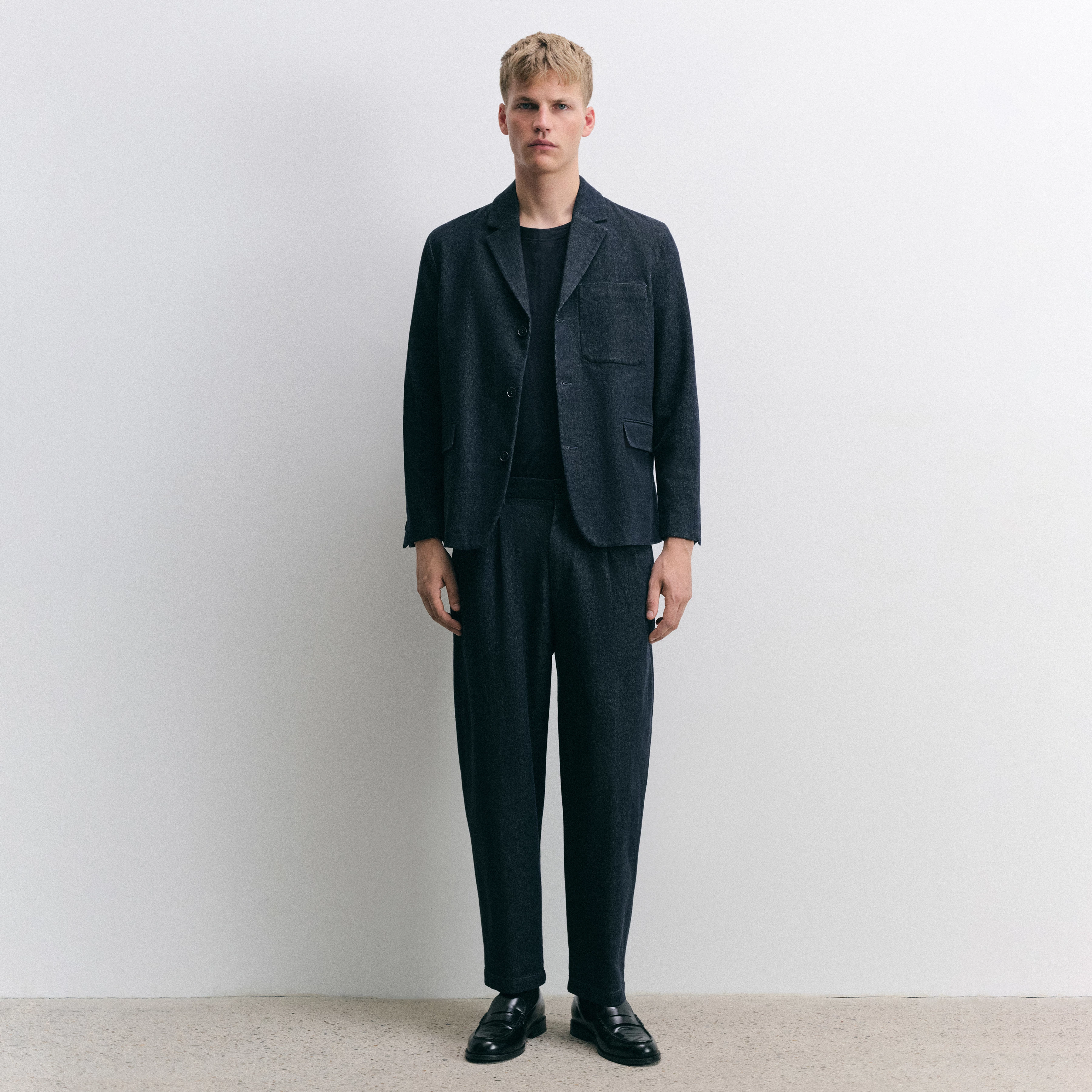 SAMICO - Workwear-Sakko in Navy-Blue Denim - Herren - blau