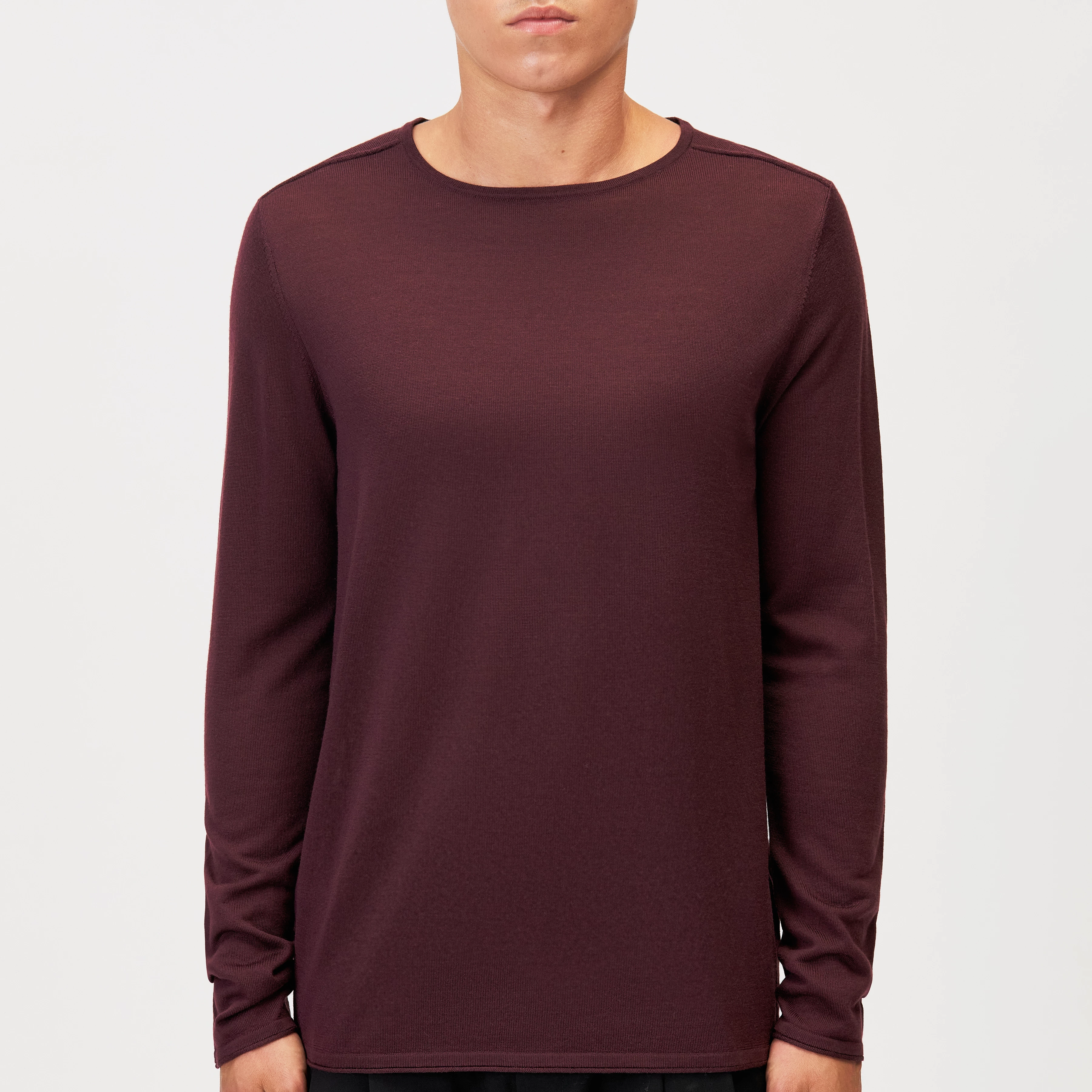 RIKONO - Fine merino wool knitted jumper - men - red - Frontansicht