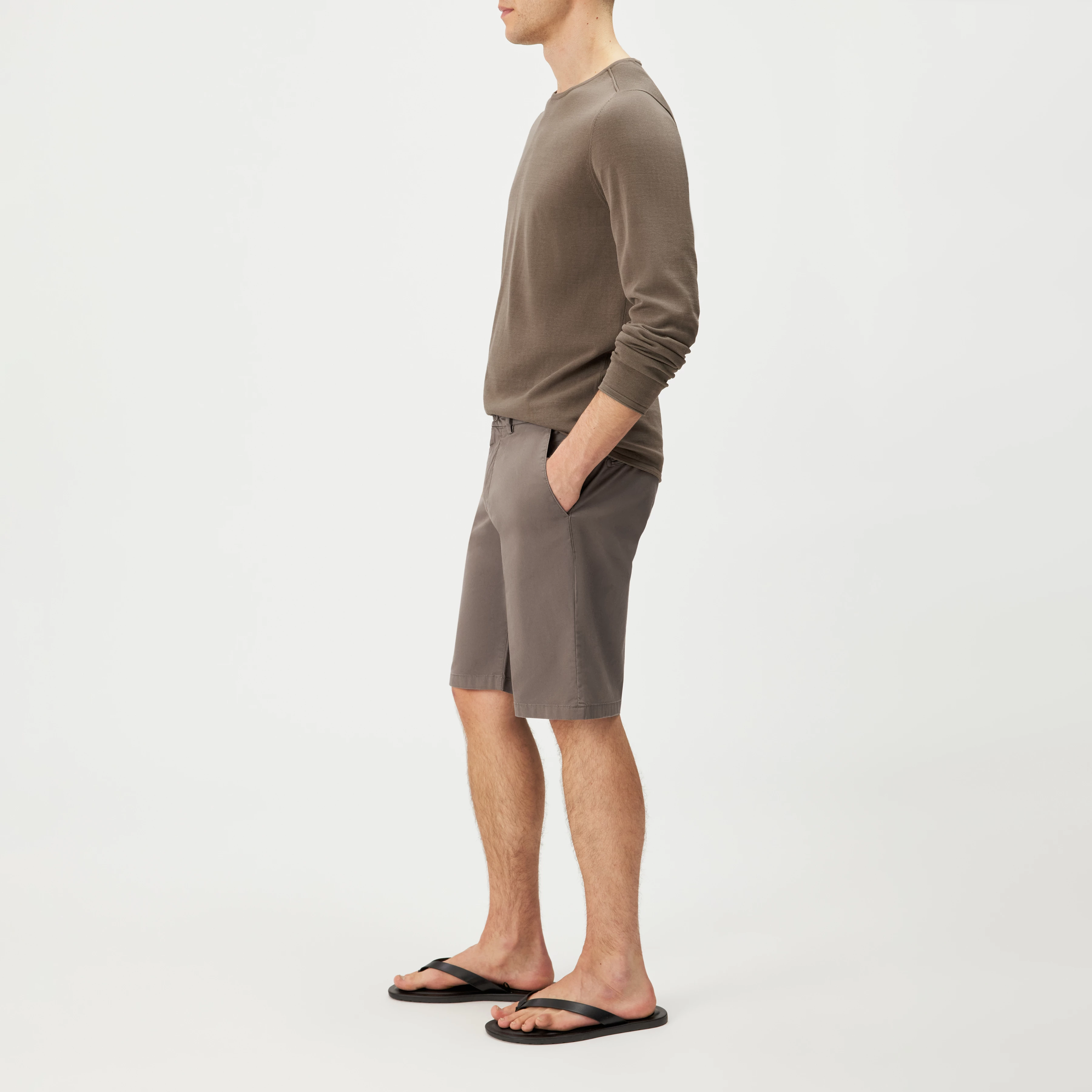 KEND - Chino Shorts in Baumwoll-Twill - Herren - braun - Seitenansicht