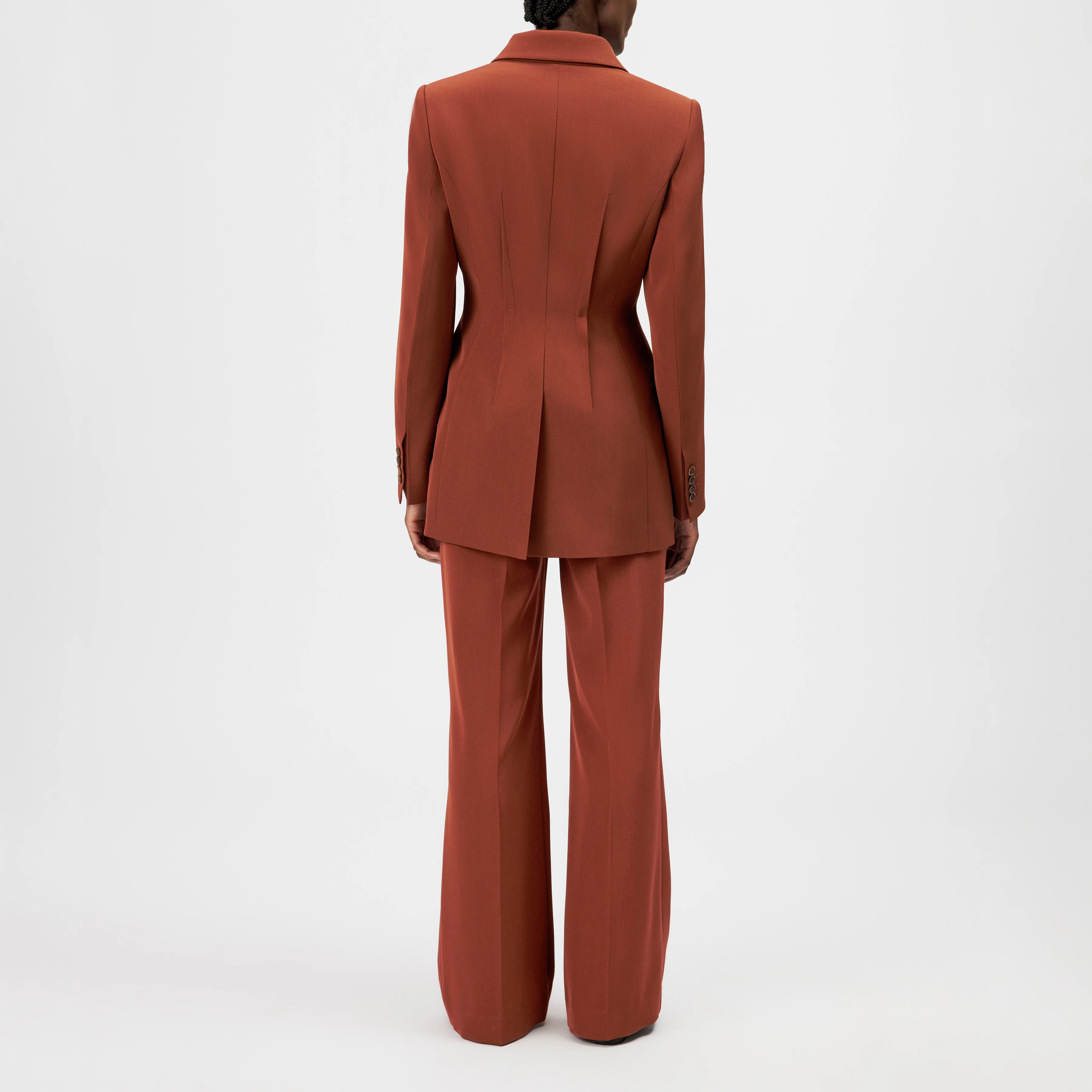 BROCKLEY - Blazer ajusté à un bouton en techno-twill - women - rouge - Rückansicht