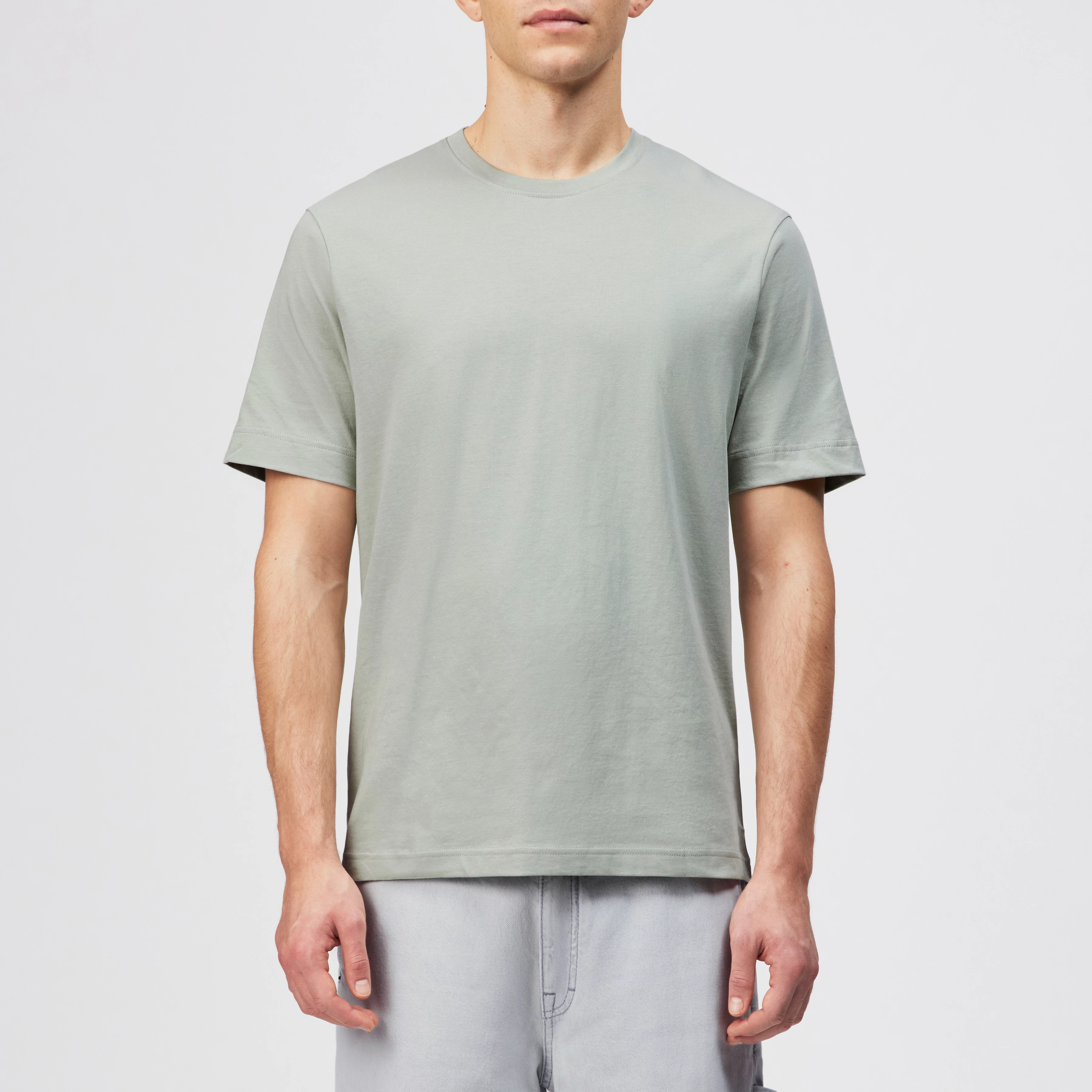 RAPHAEL - T-Shirt in reiner Baumwolle - Herren - grün - Frontansicht