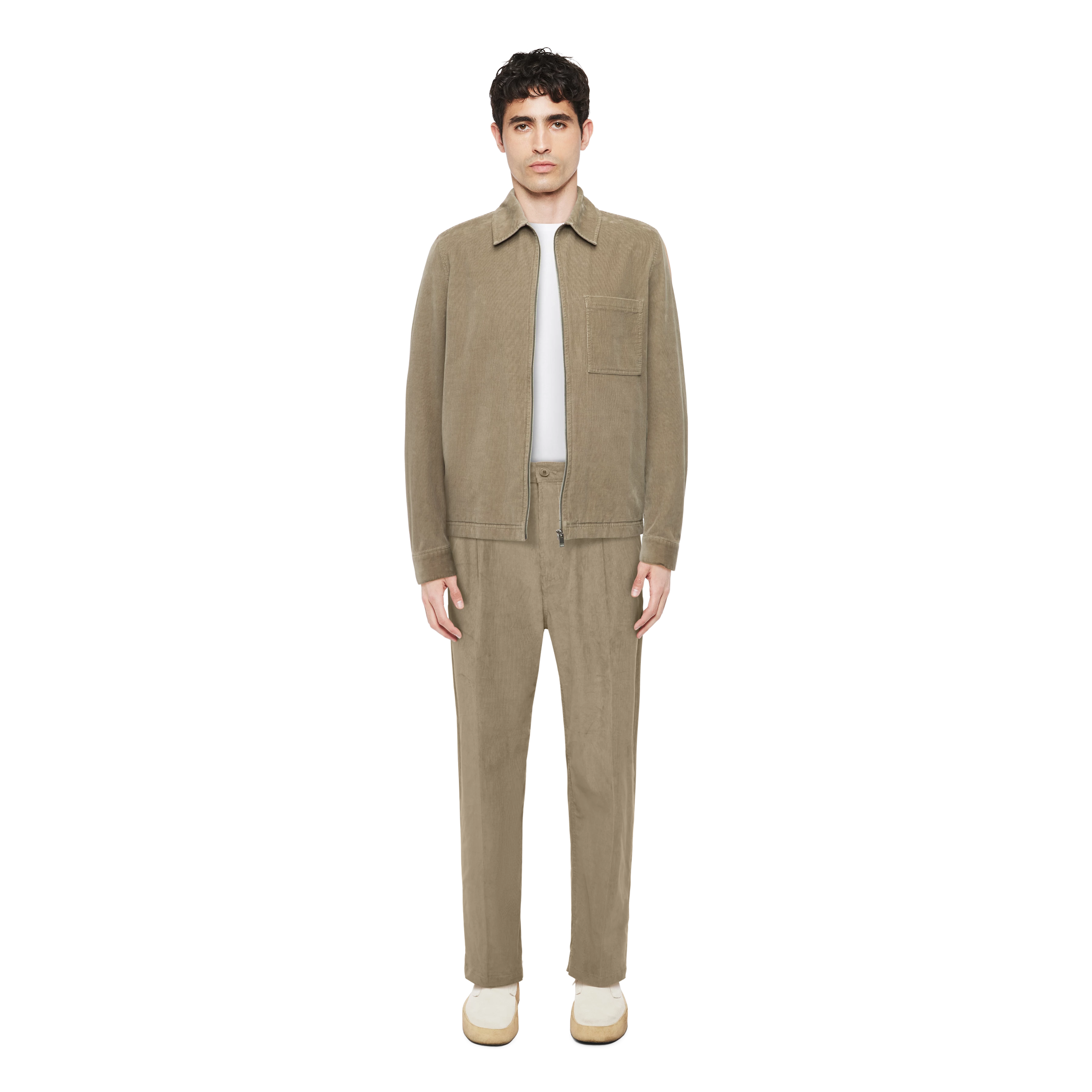 JERSON - Jacket in corduroy - men - brown - Ganzkörper-Frontansicht