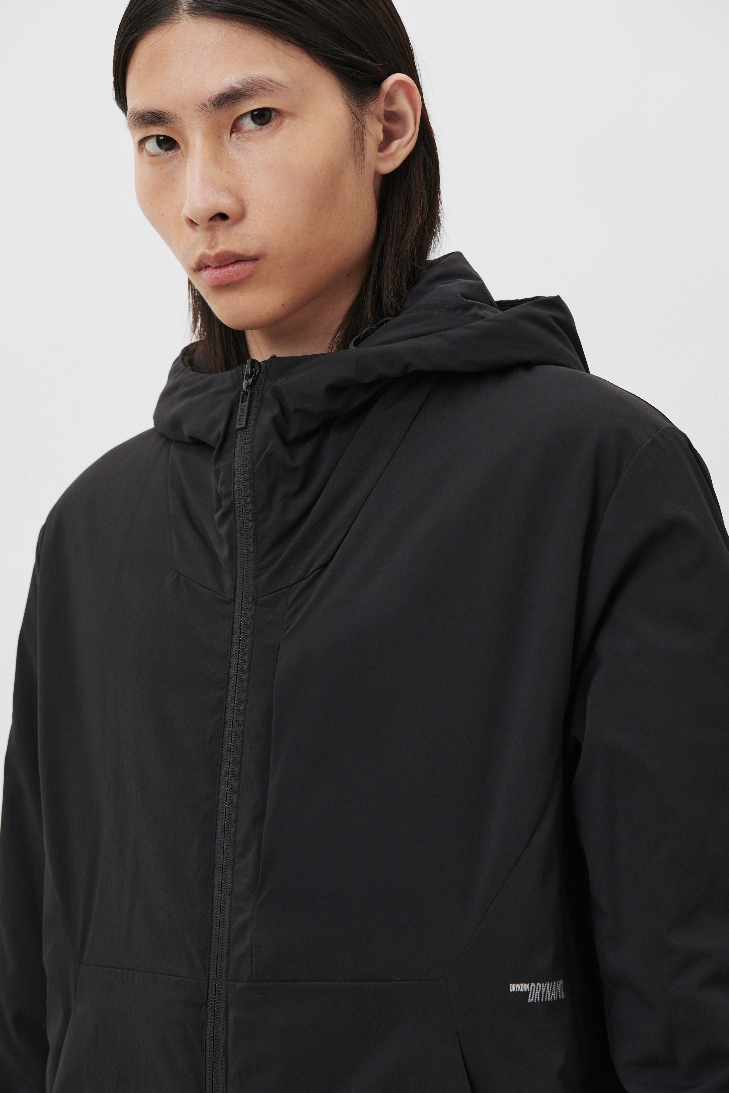 DENYO - lightweight parka - men - black - Seitenansicht