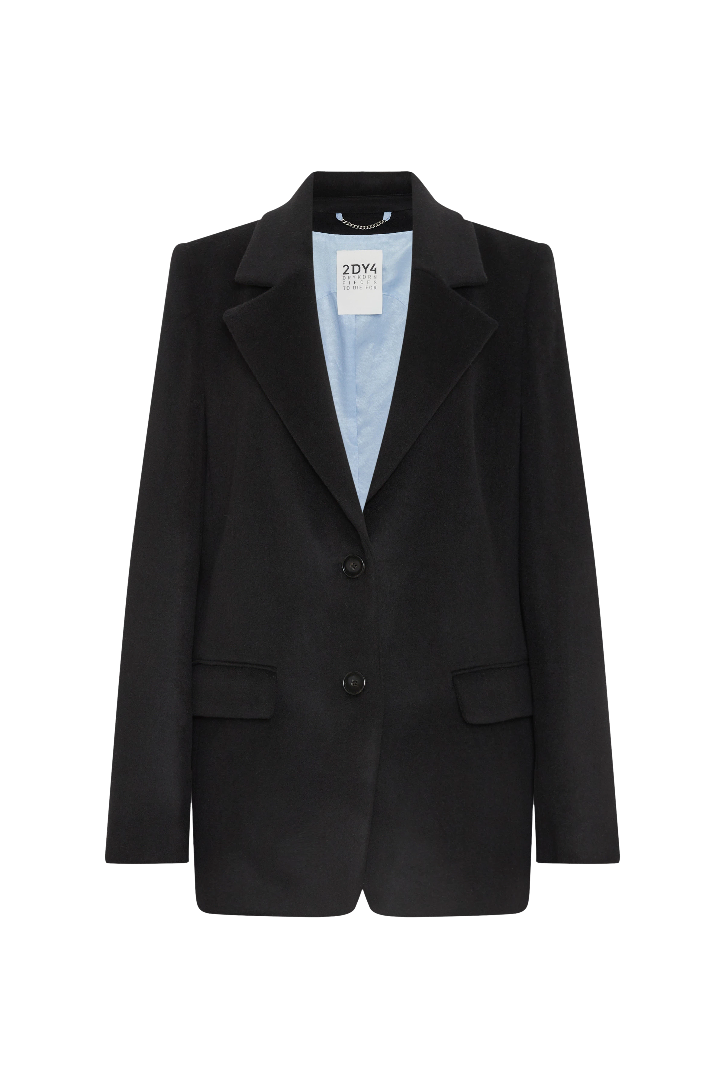 BASCOTE - Oversized Outdoorblazer in Kaschmir-Mix - Damen - schwarz - Freisteller Frontansicht