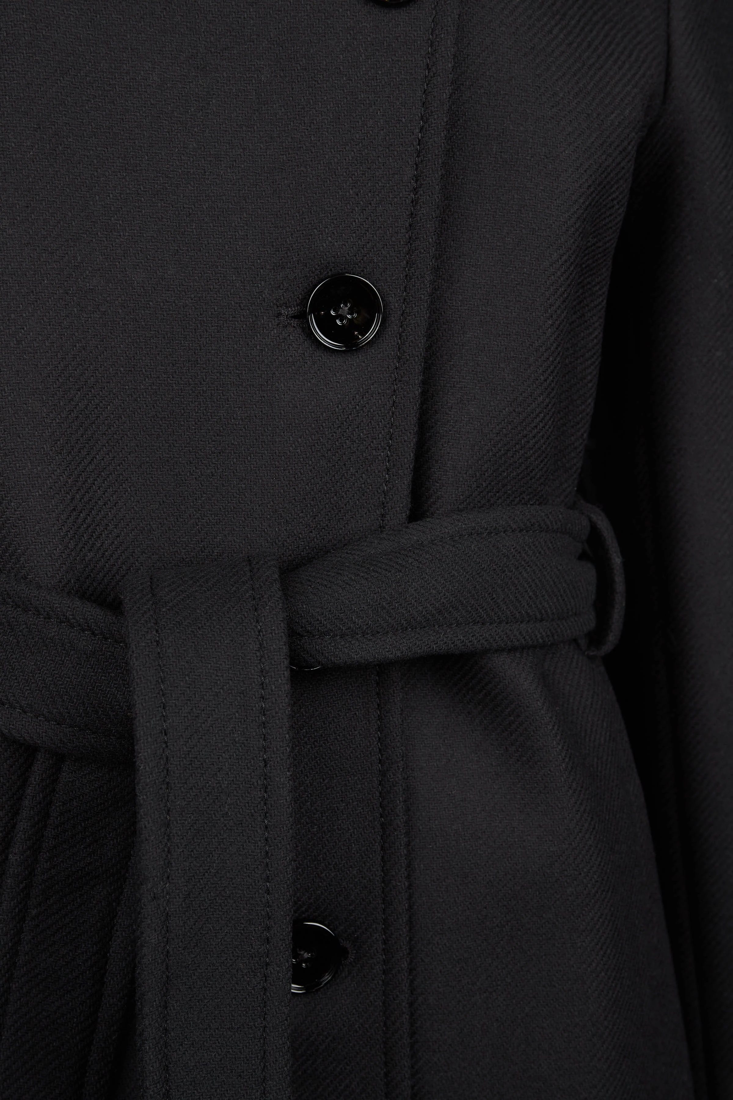 LEWISHAM - Uniformmantel in winterlicher Woll-Mischung - Damen - schwarz - Freisteller Detailansicht