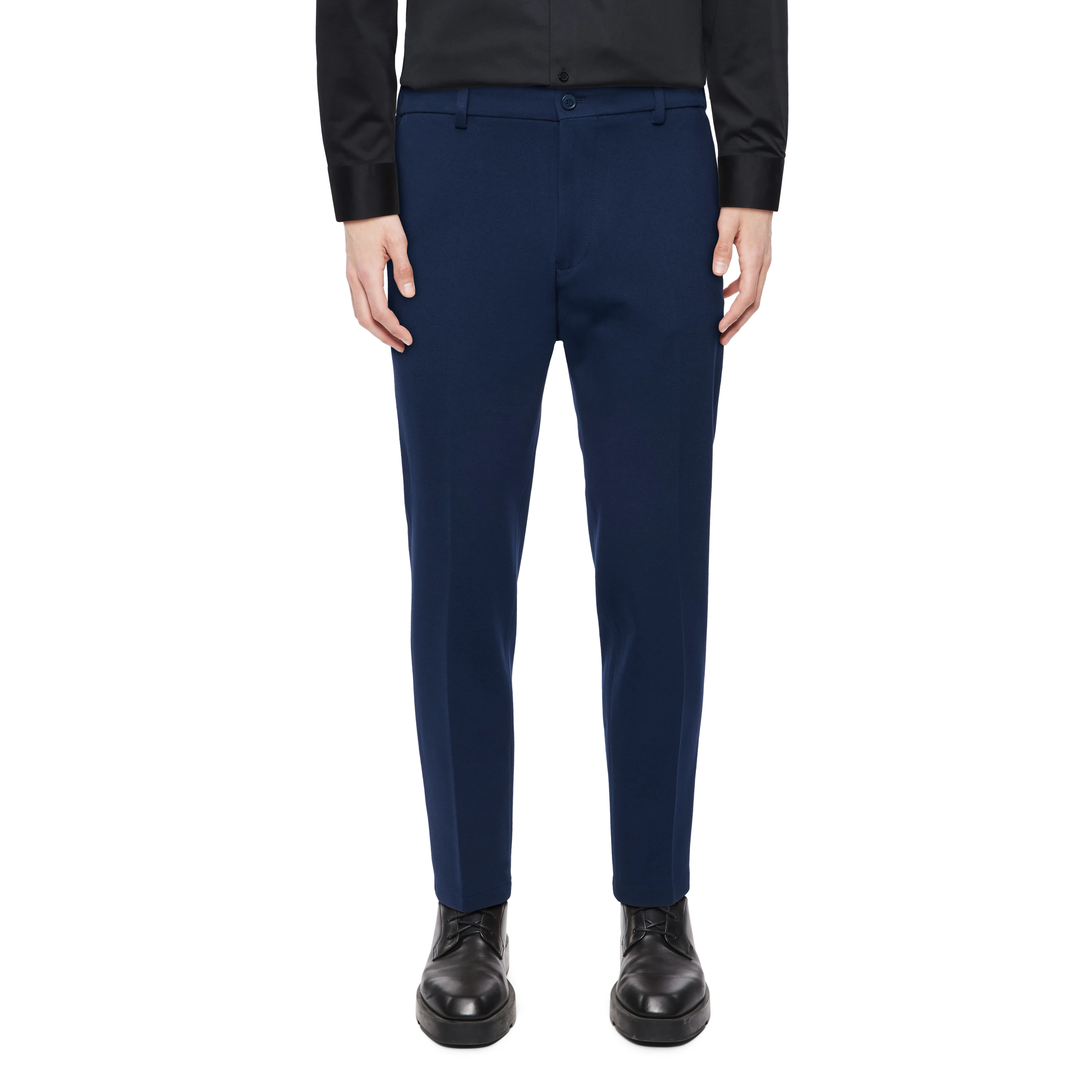 AJEND - Konfektionierte Hose in Jersey - Herren - blau - Frontansicht