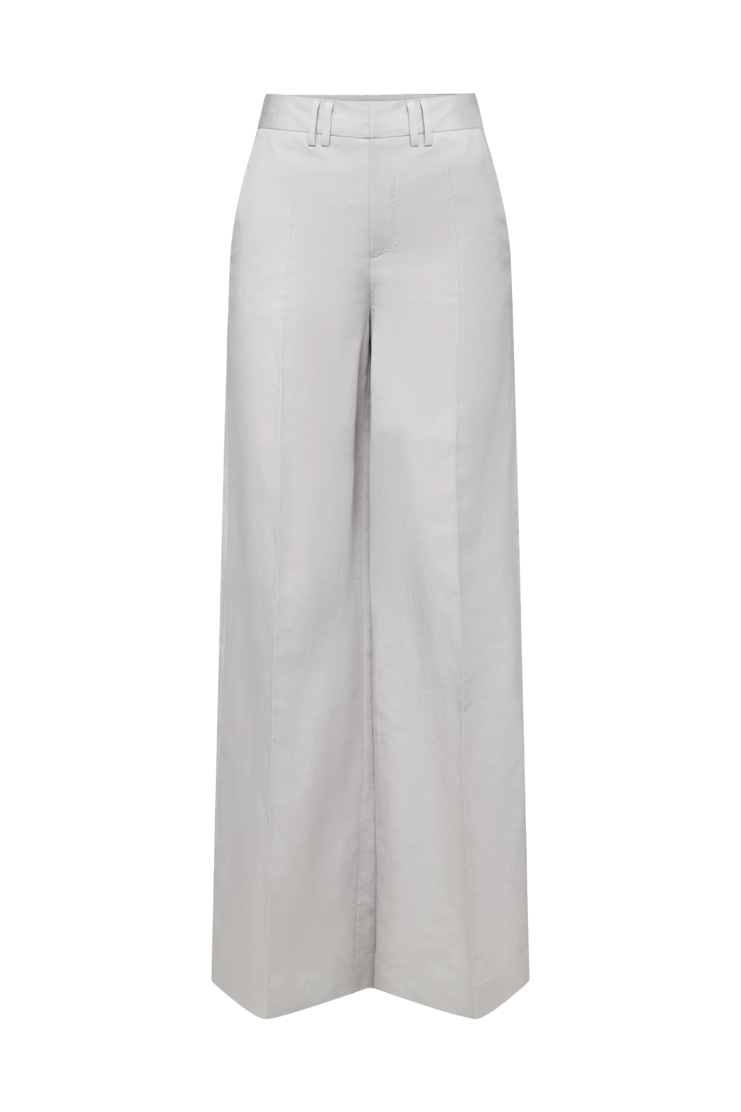 AQUITE - Linen-blend Marlene trousers - women - grey - Freisteller Frontansicht