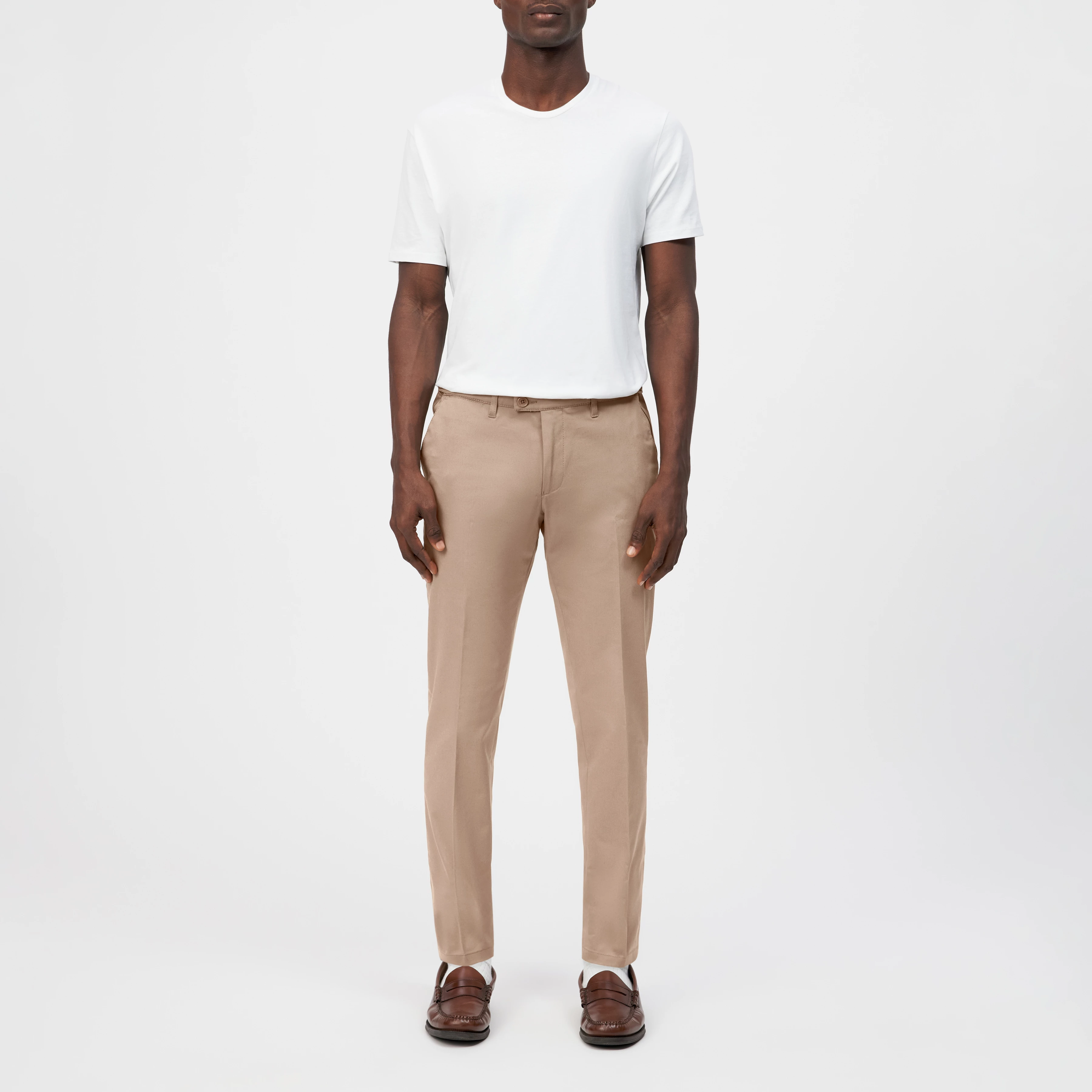 KILL - Chinos in cotton gabardine - men - brown - Ganzkörper-Frontansicht