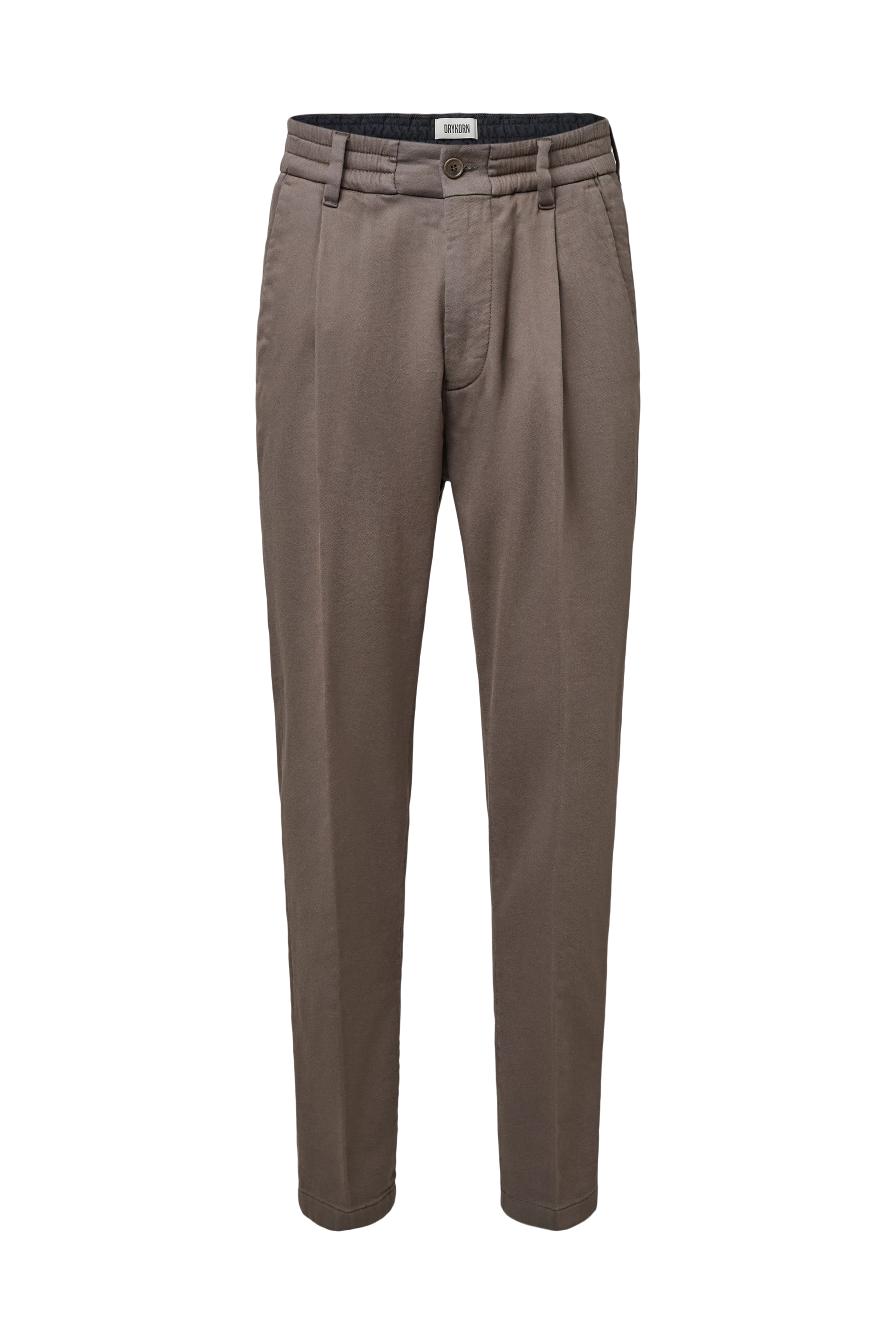 CHASY - Casual trousers with pleats in cotton viscose blend - men - green - Freisteller Frontansicht