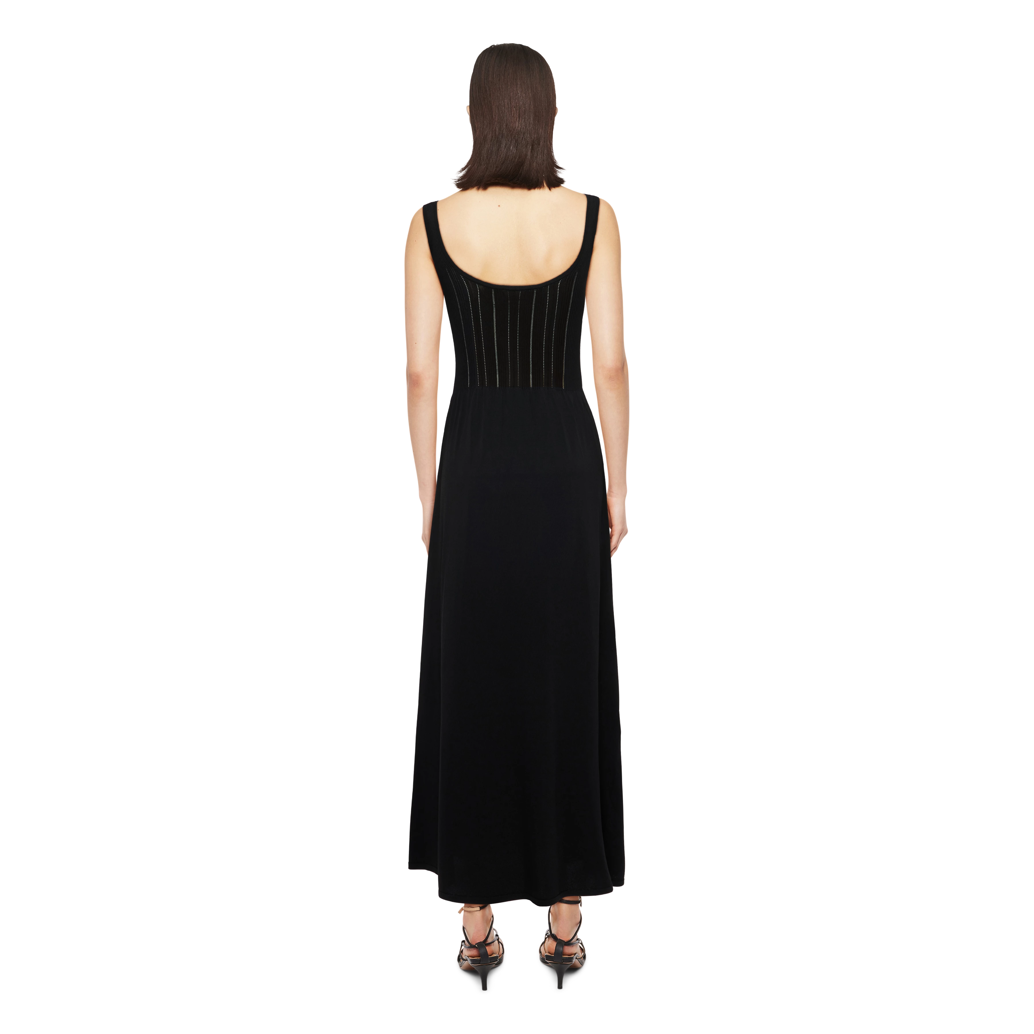 JOSELYN - Strickkleid in Viskose-Mix - Damen - schwarz - Rückansicht