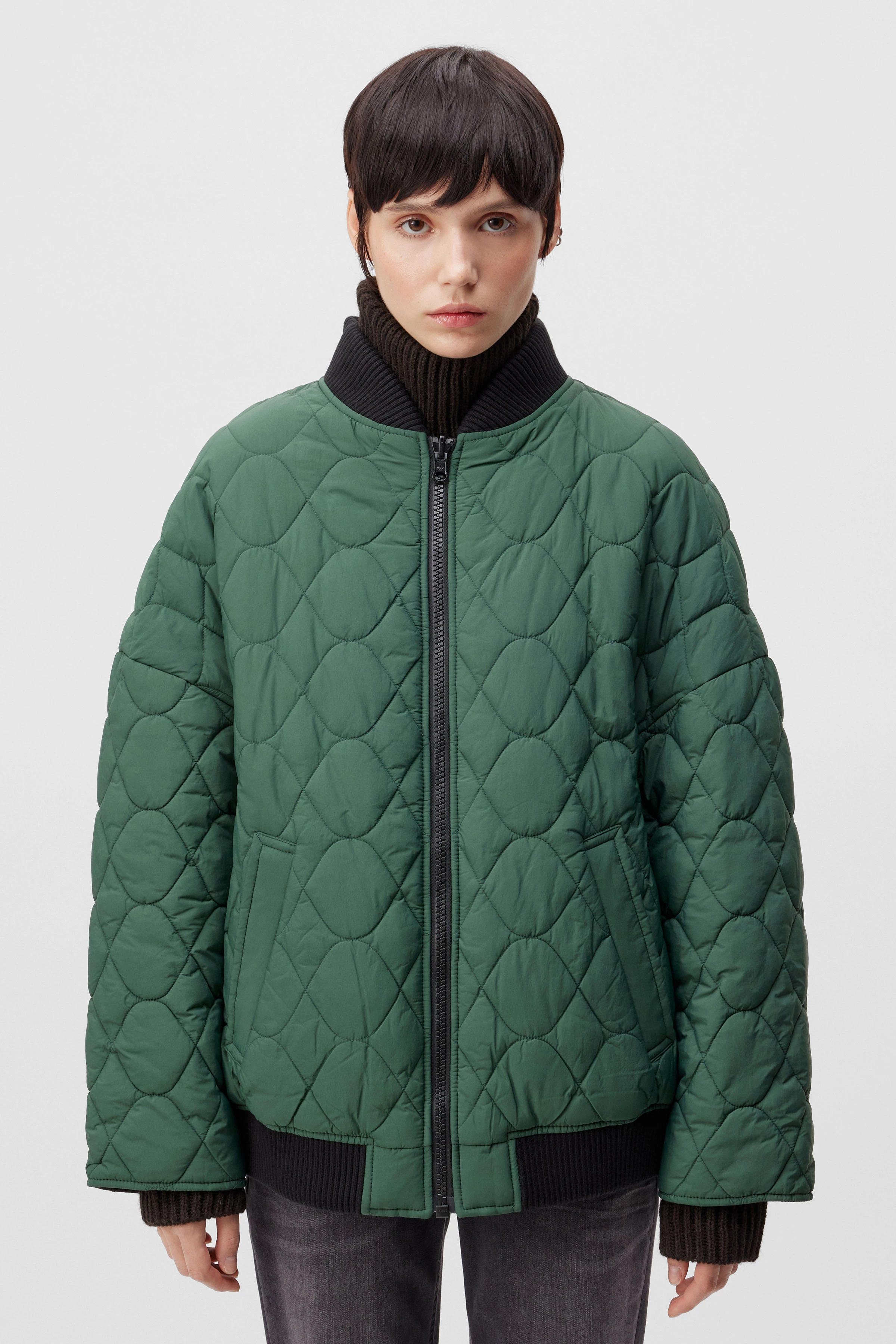 SHAND - Vatteret vendbar nylonjakke - women - grøn - Frontansicht