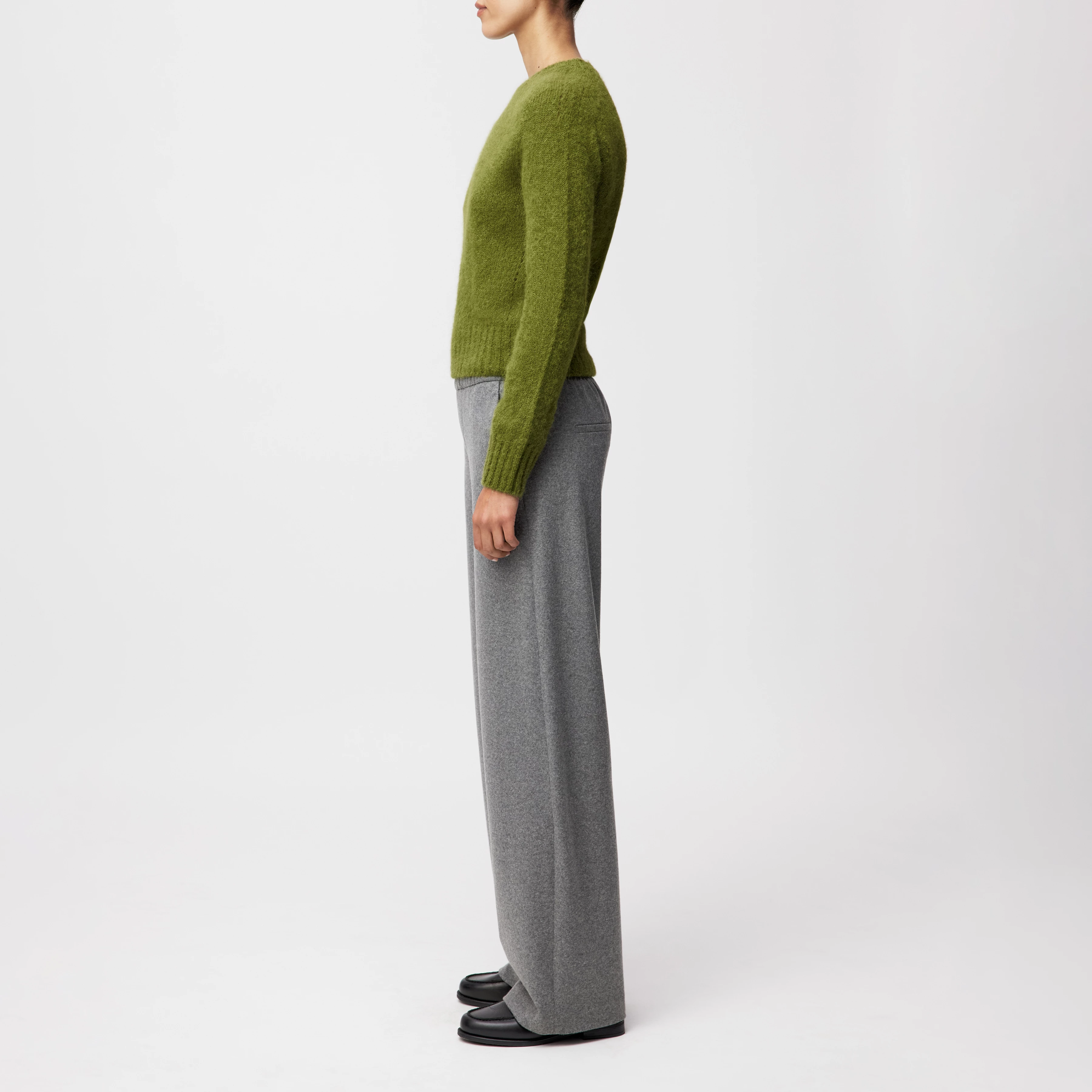 FIDA - Sweater in luxurious alpaca blend - women - green - Seitenansicht