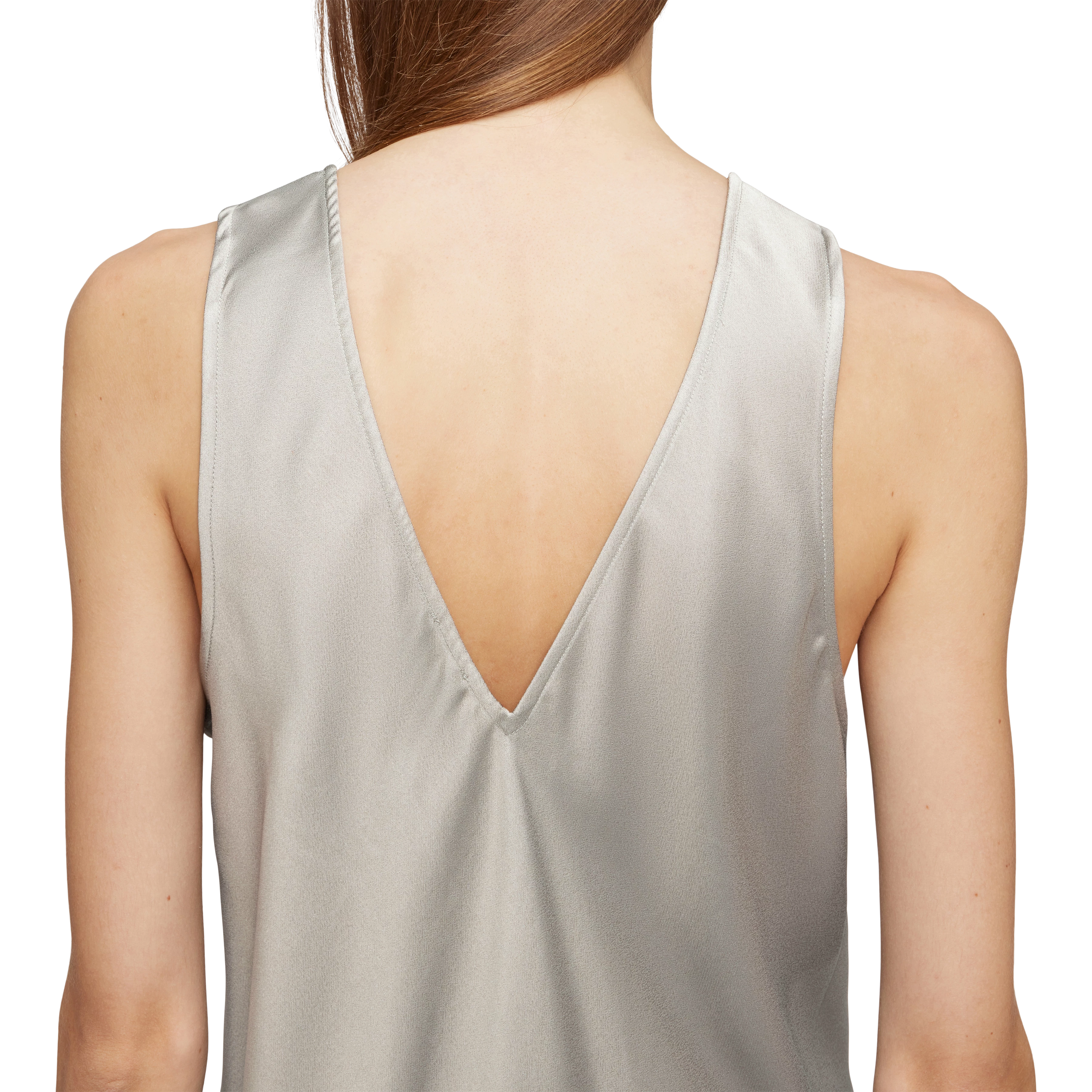 REASY - Mini slip dress in satin - women - beige - Detailansicht am Model