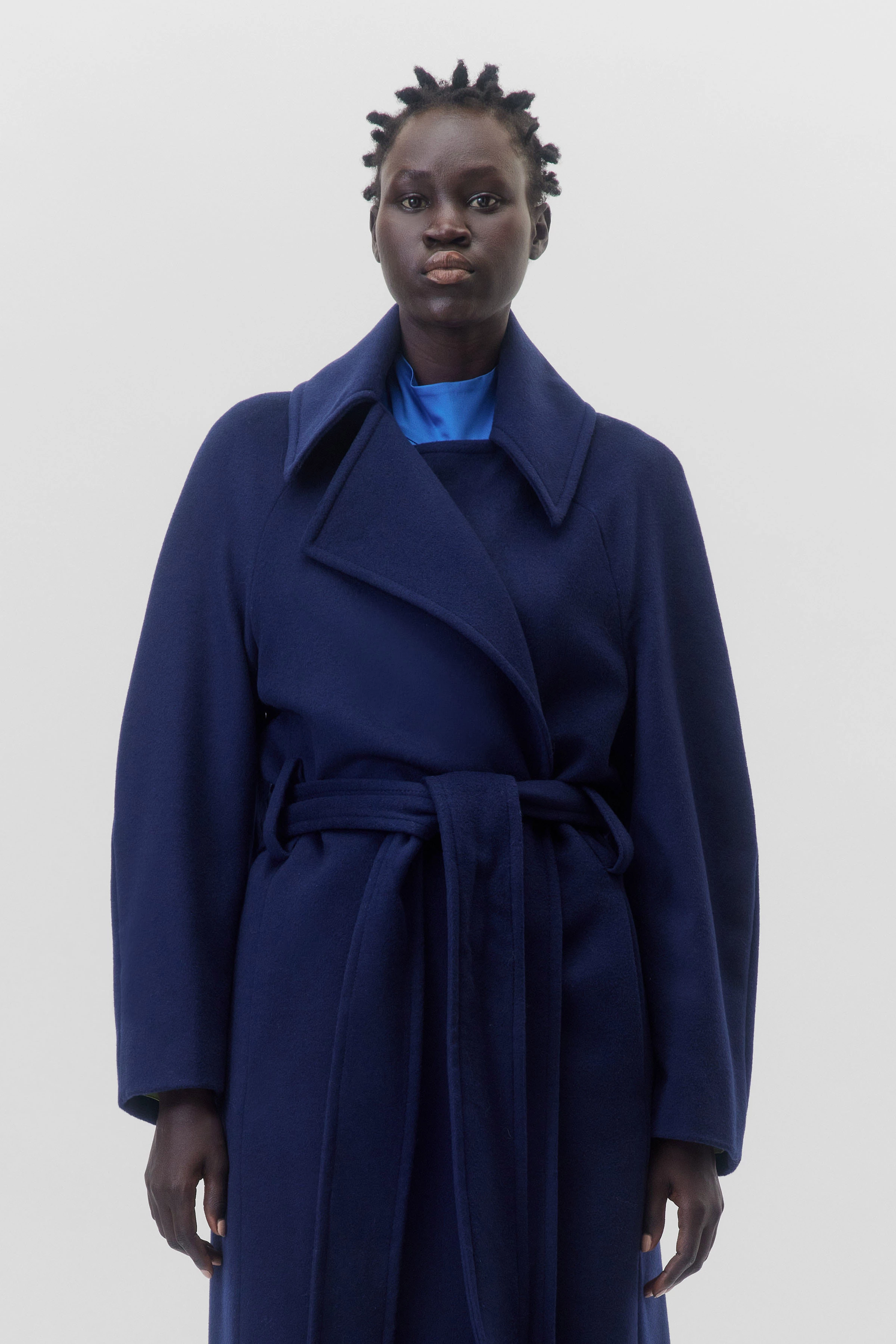 Langer Mantel Kaschmir Mantel Blau Burberry Military Core Vintage