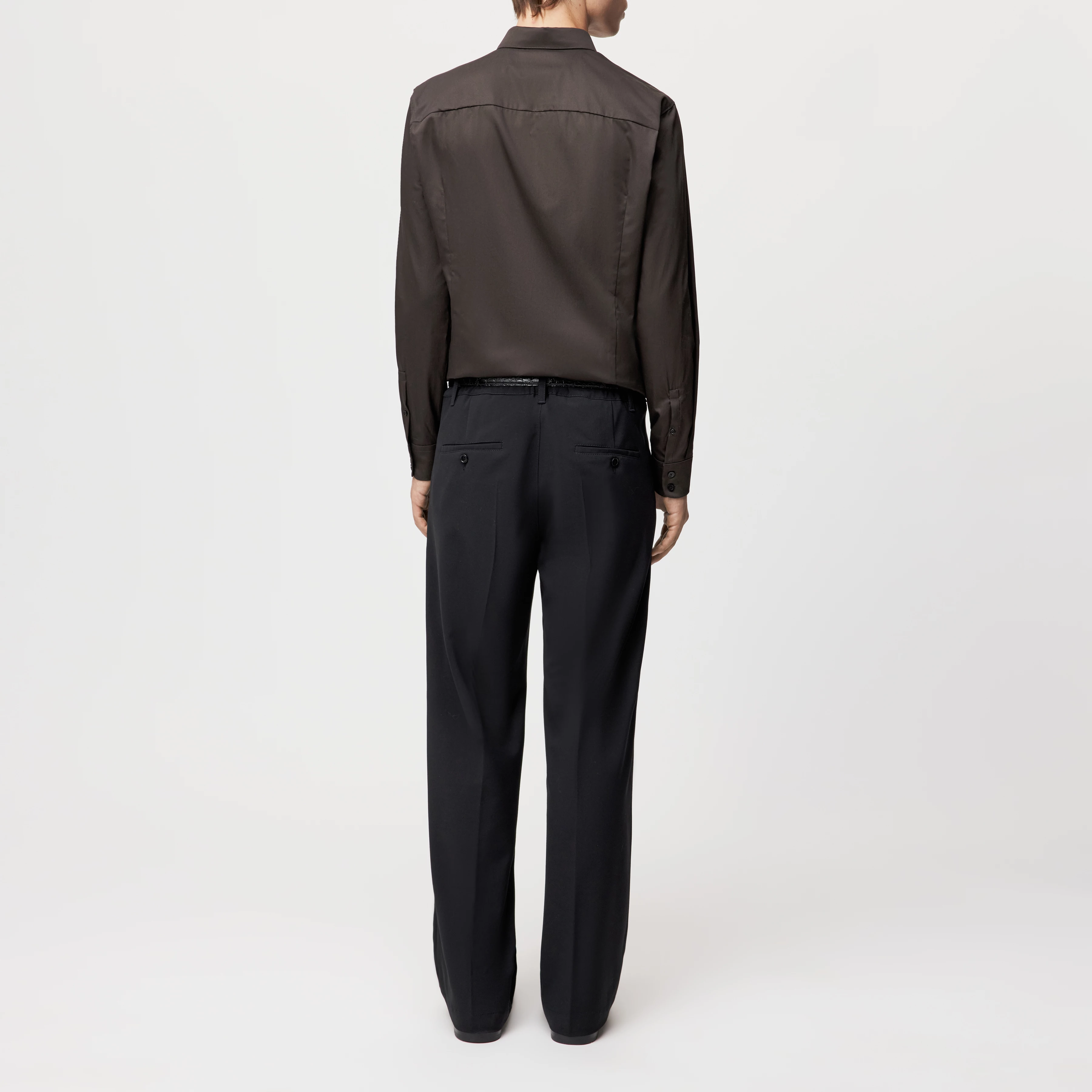 DANEEL - Classic Fit Hemd in Baumwoll-Satin - Herren - braun - Rückansicht