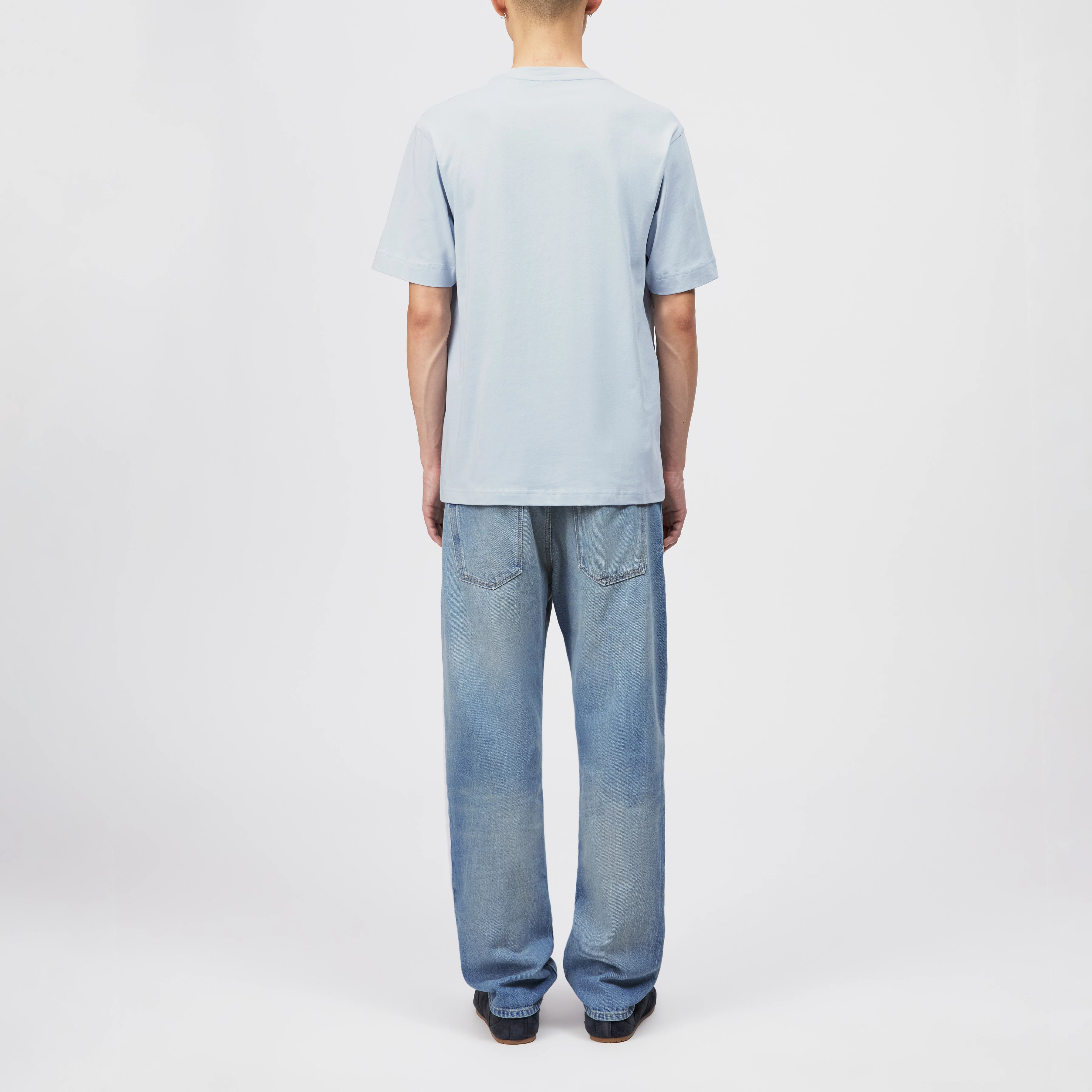 RAPHAEL - T-shirt in pure cotton - men - blue - Rückansicht