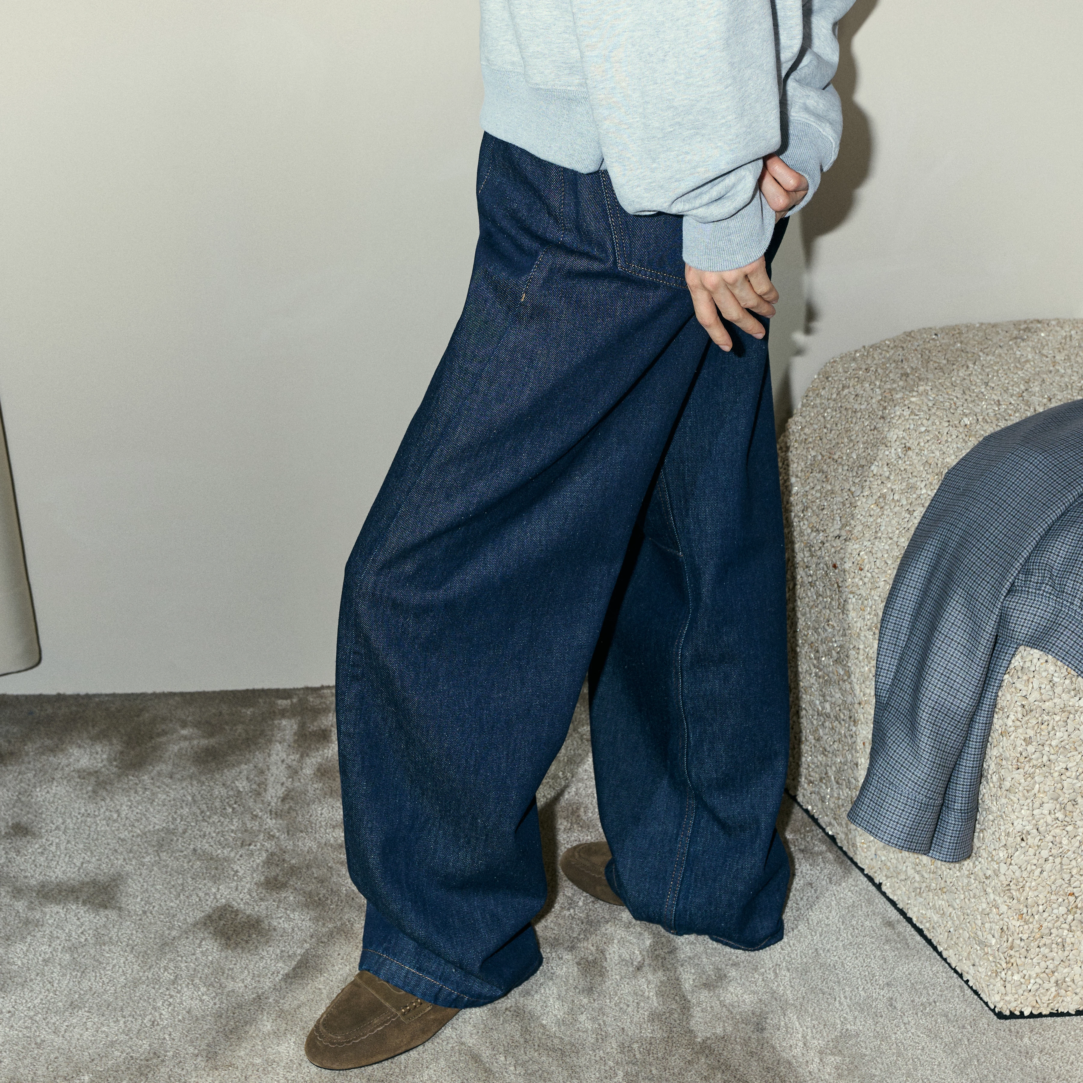 LIABLE - High Waist Denim mit Barrell Leg in authentischem Denim - Damen - blau