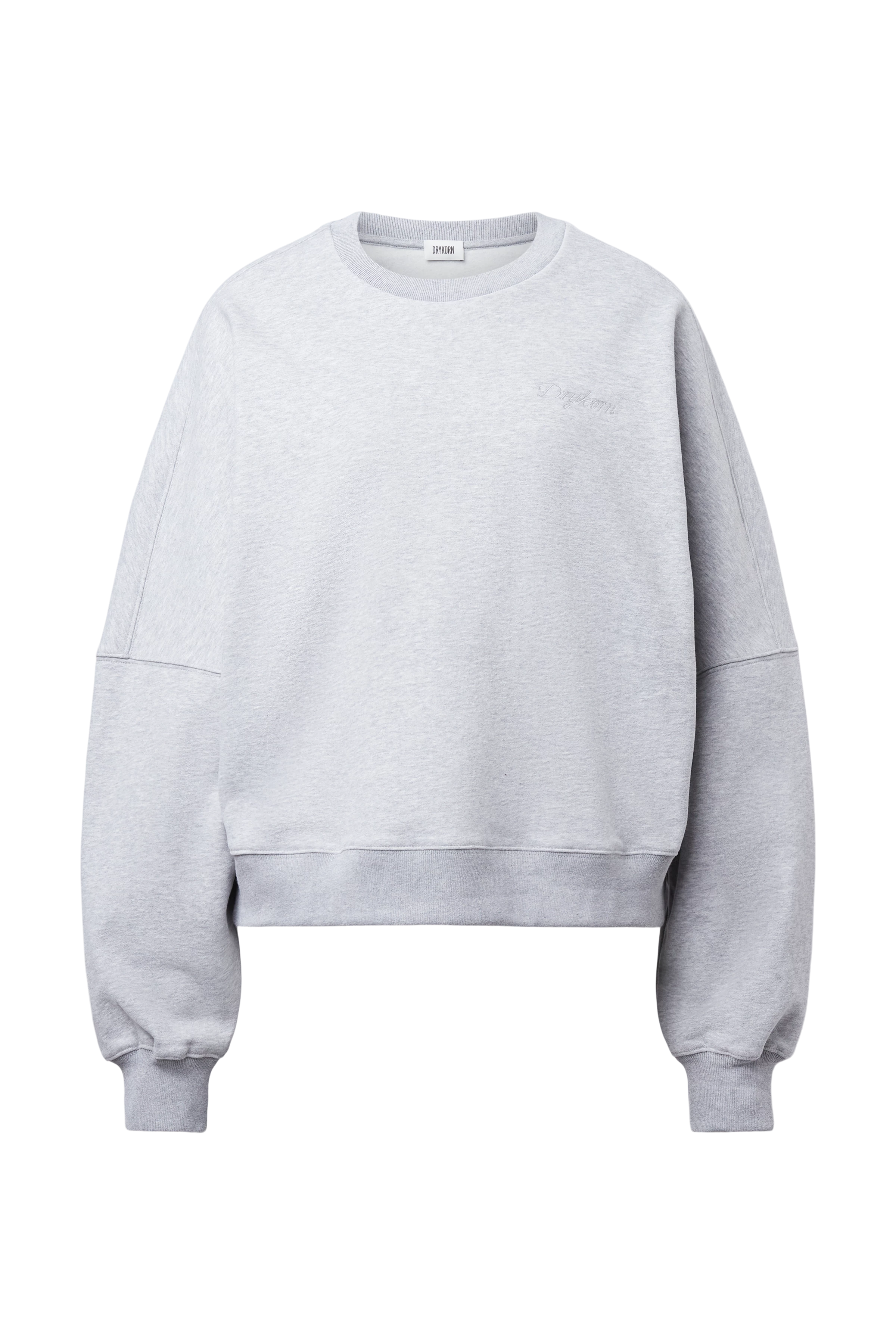 ASTERA_P1 - Oversized sweatshirt with DRYKORN embroidery - women - grey - Freisteller Frontansicht