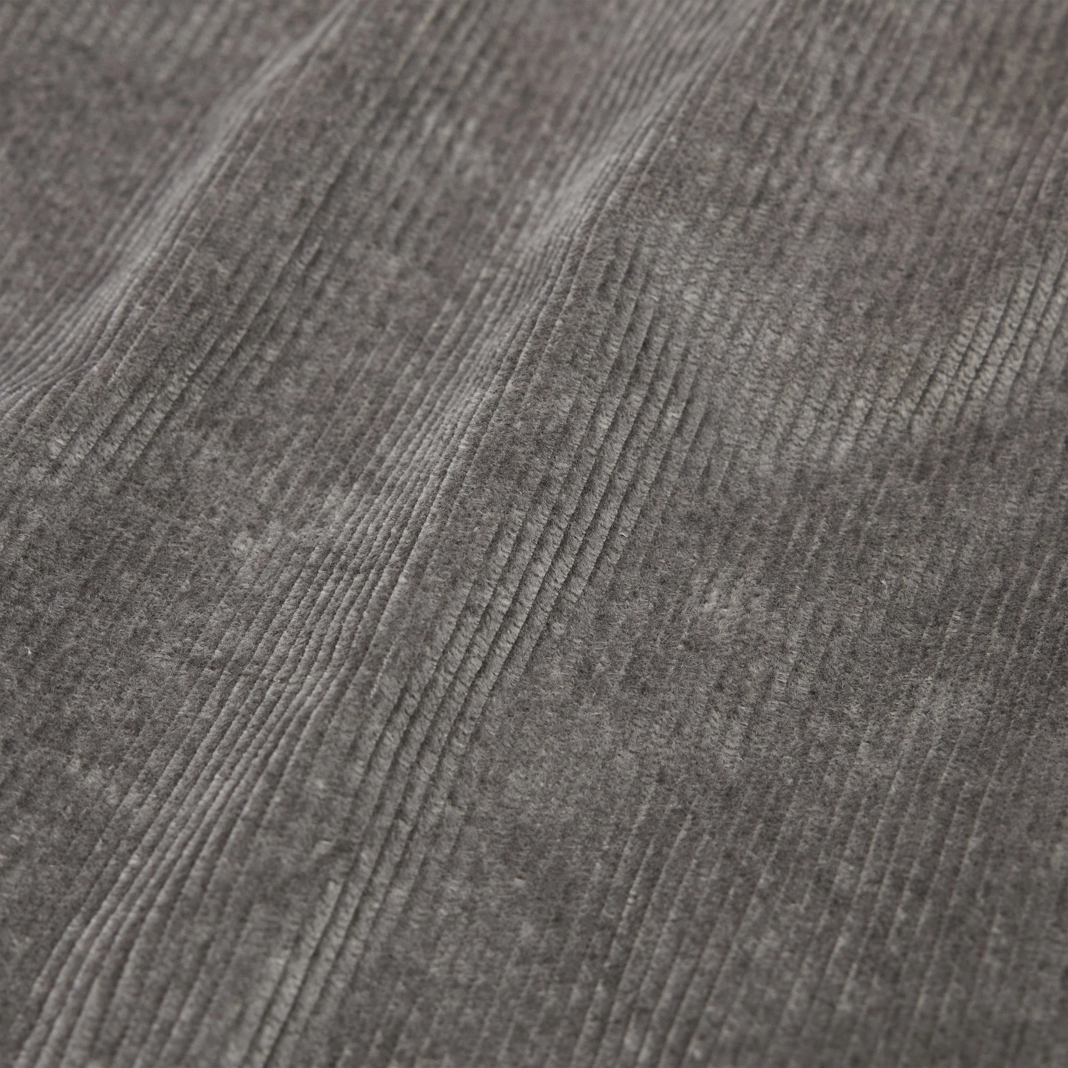 CHASY - Casual trousers with pleats in cotton corduroy - men - grey - Materialbild (B2C)