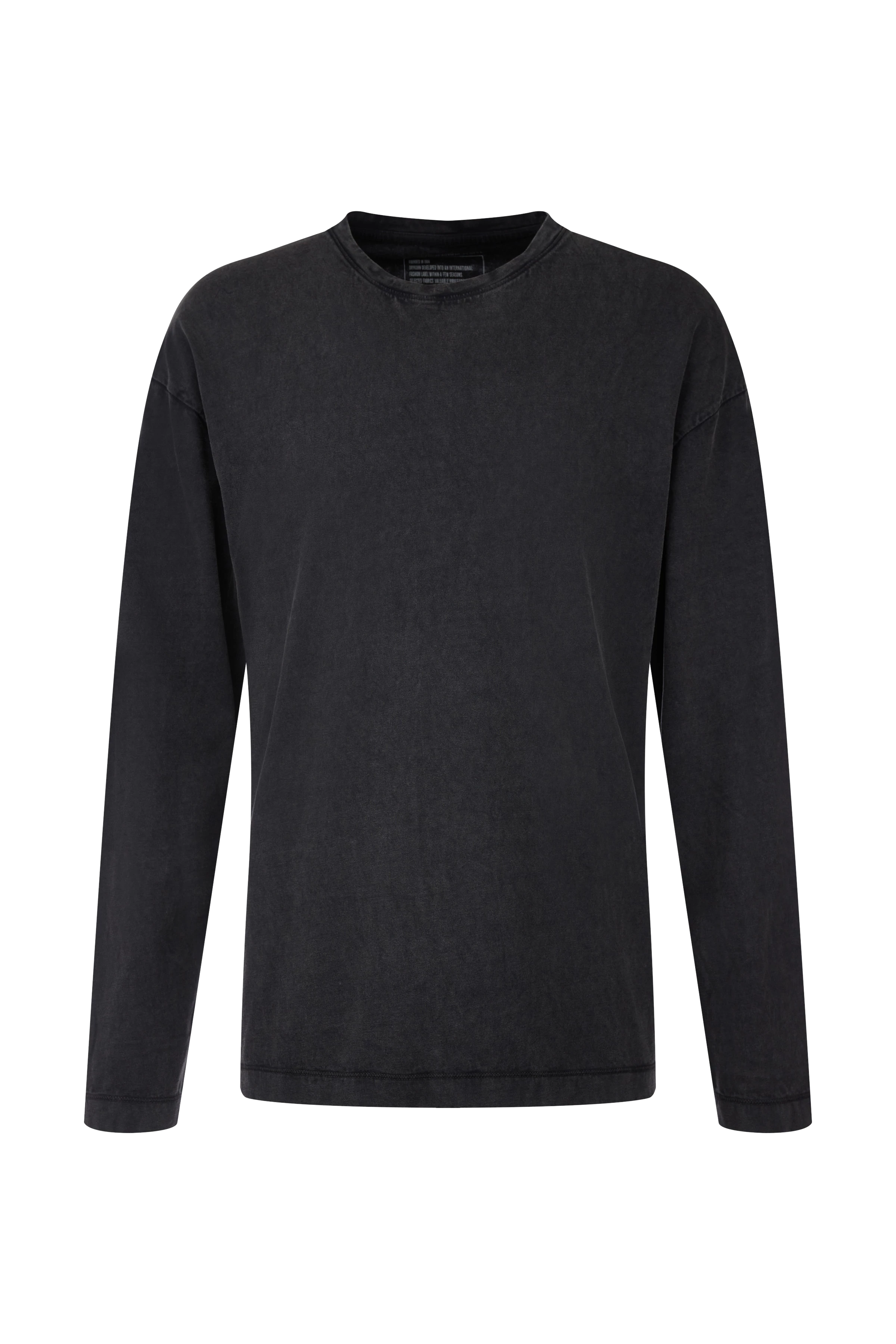NOVAK - Washed-look longsleeve - men - grey - Freisteller Frontansicht
