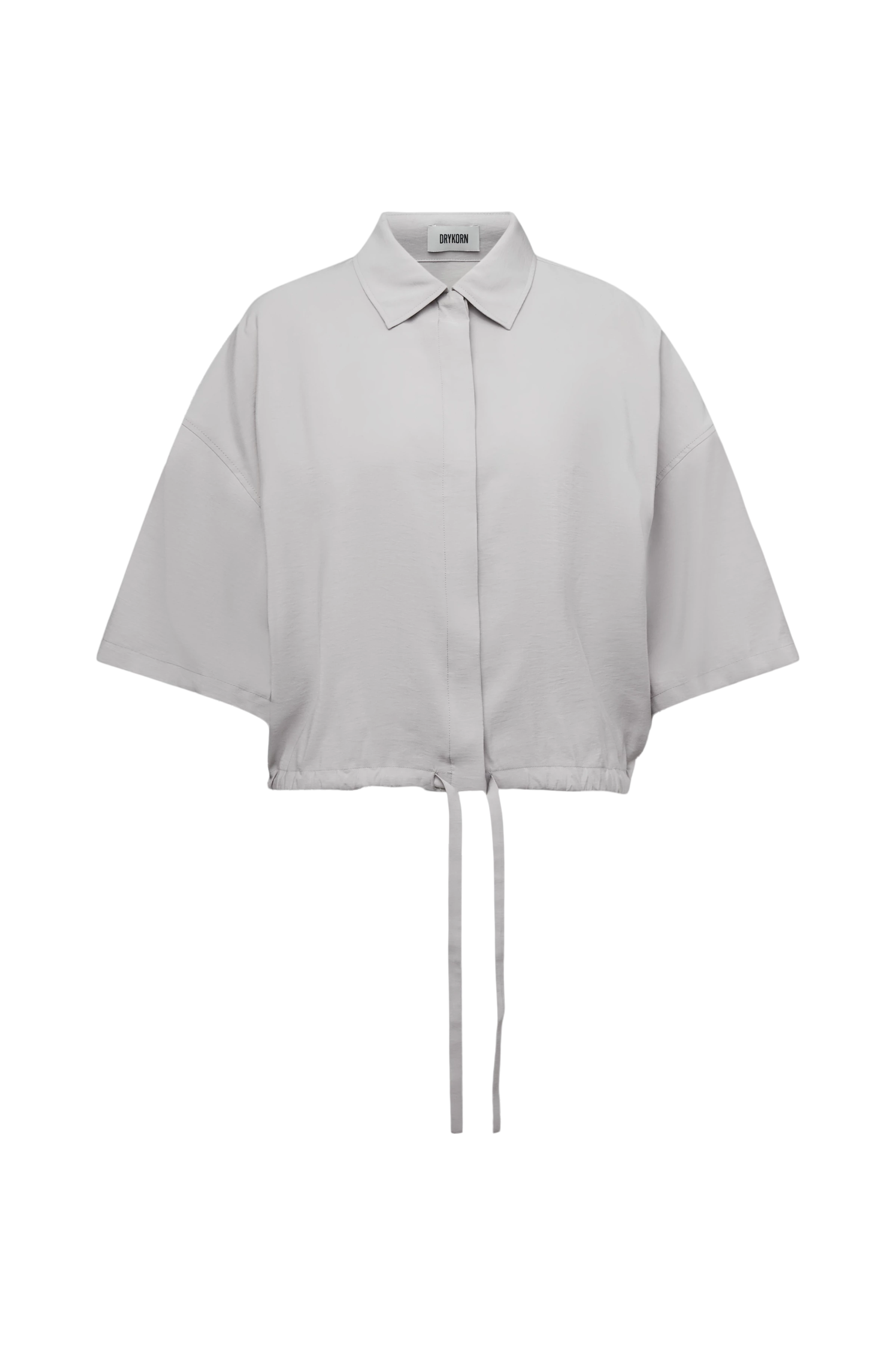 LAINAY - Chemisier court en twill fluide - women - gris - Freisteller Frontansicht