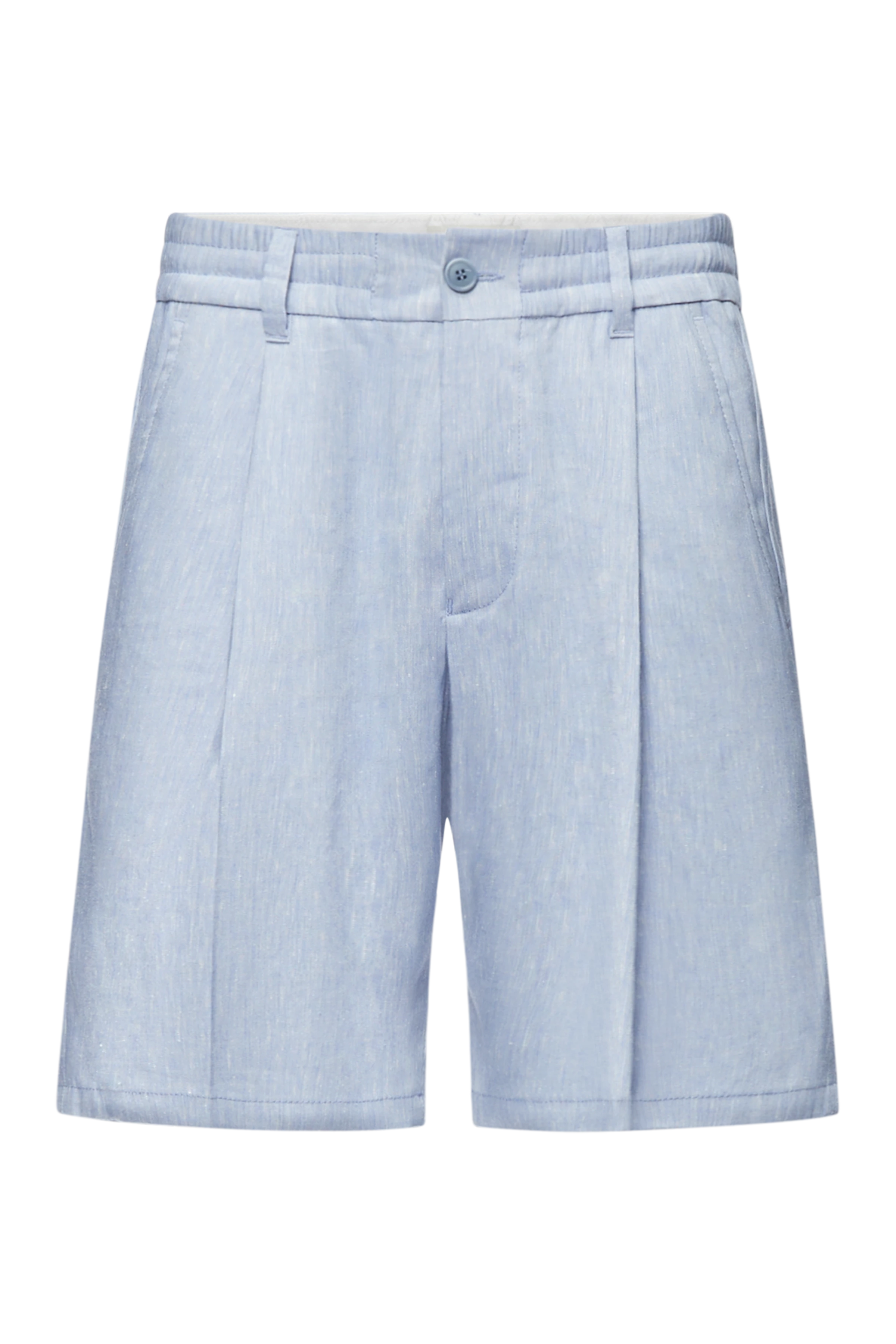 RHASY - Classic shorts in blended linen - men - blue - Freisteller Frontansicht
