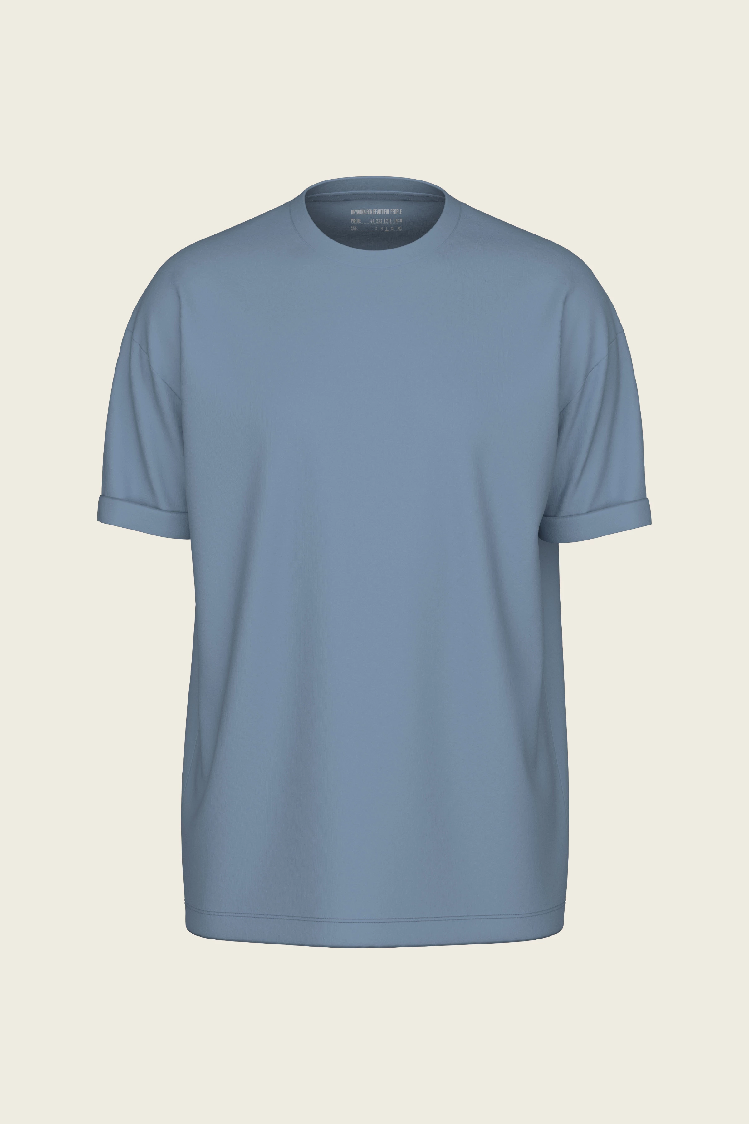 THILO - relaxed fit cotton T-Shirt - men - blue - Freisteller Frontansicht