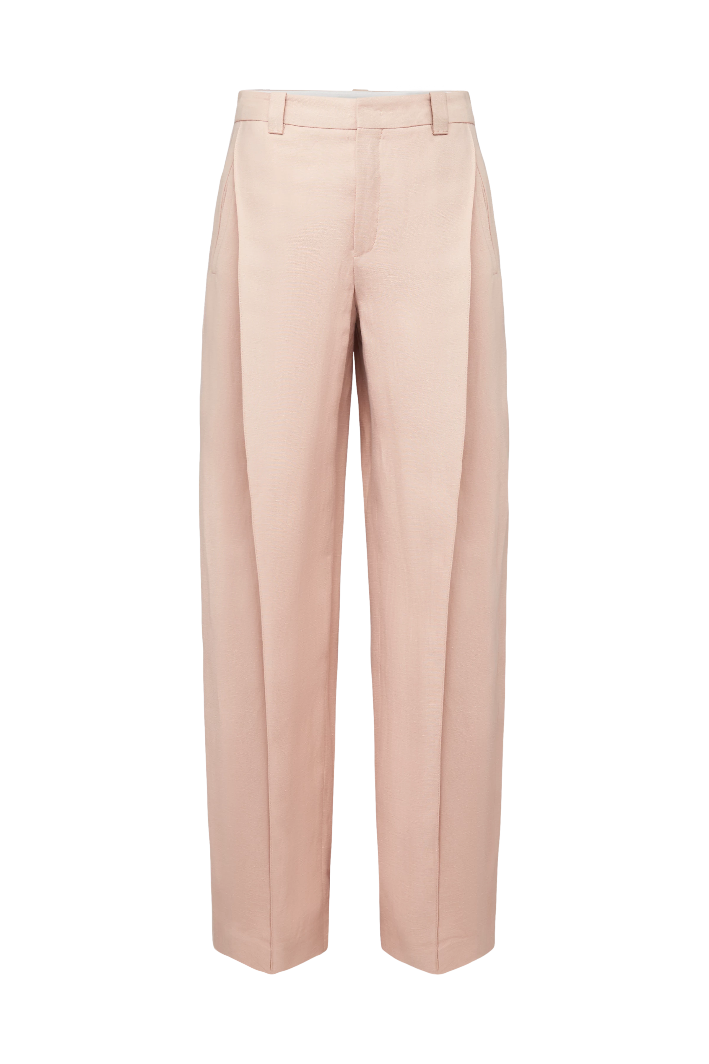UNPACK - Leinenhose in fließendem Twill - Damen - orange - Freisteller Frontansicht
