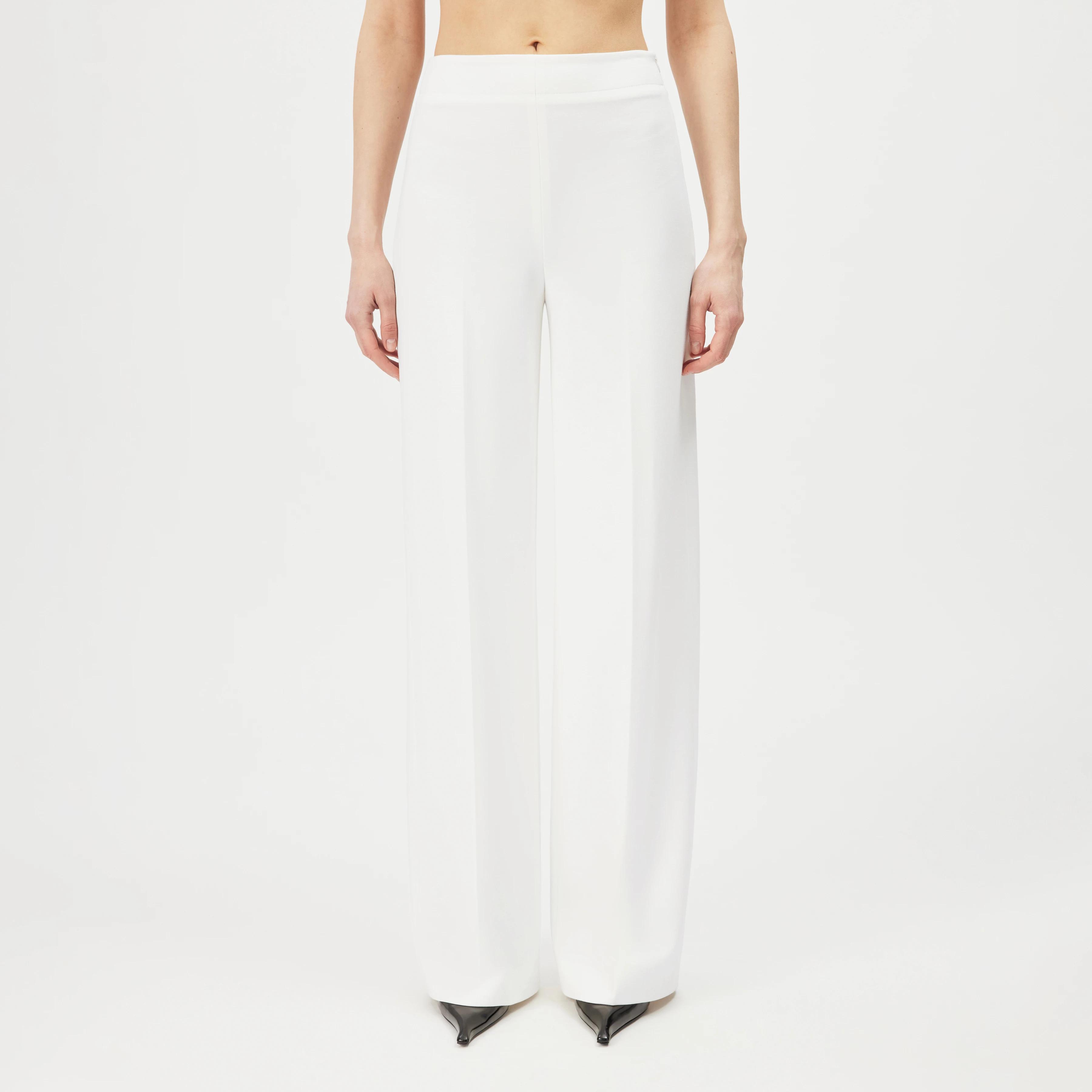 BEFORE - Marlenehose in Jersey - Damen - off white - Frontansicht