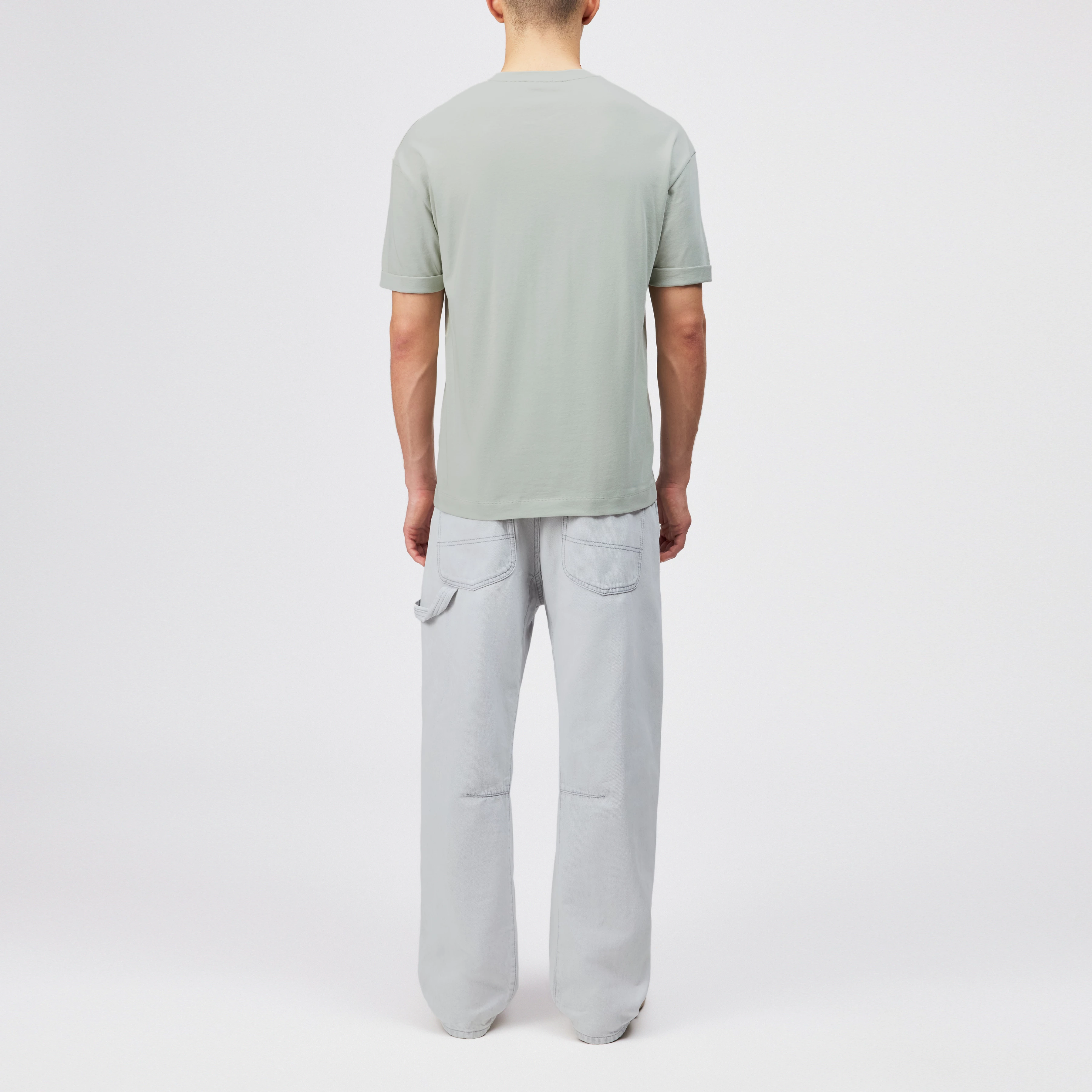 THILO - Relaxed fit T-shirt in pure cotton - men - green - Rückansicht