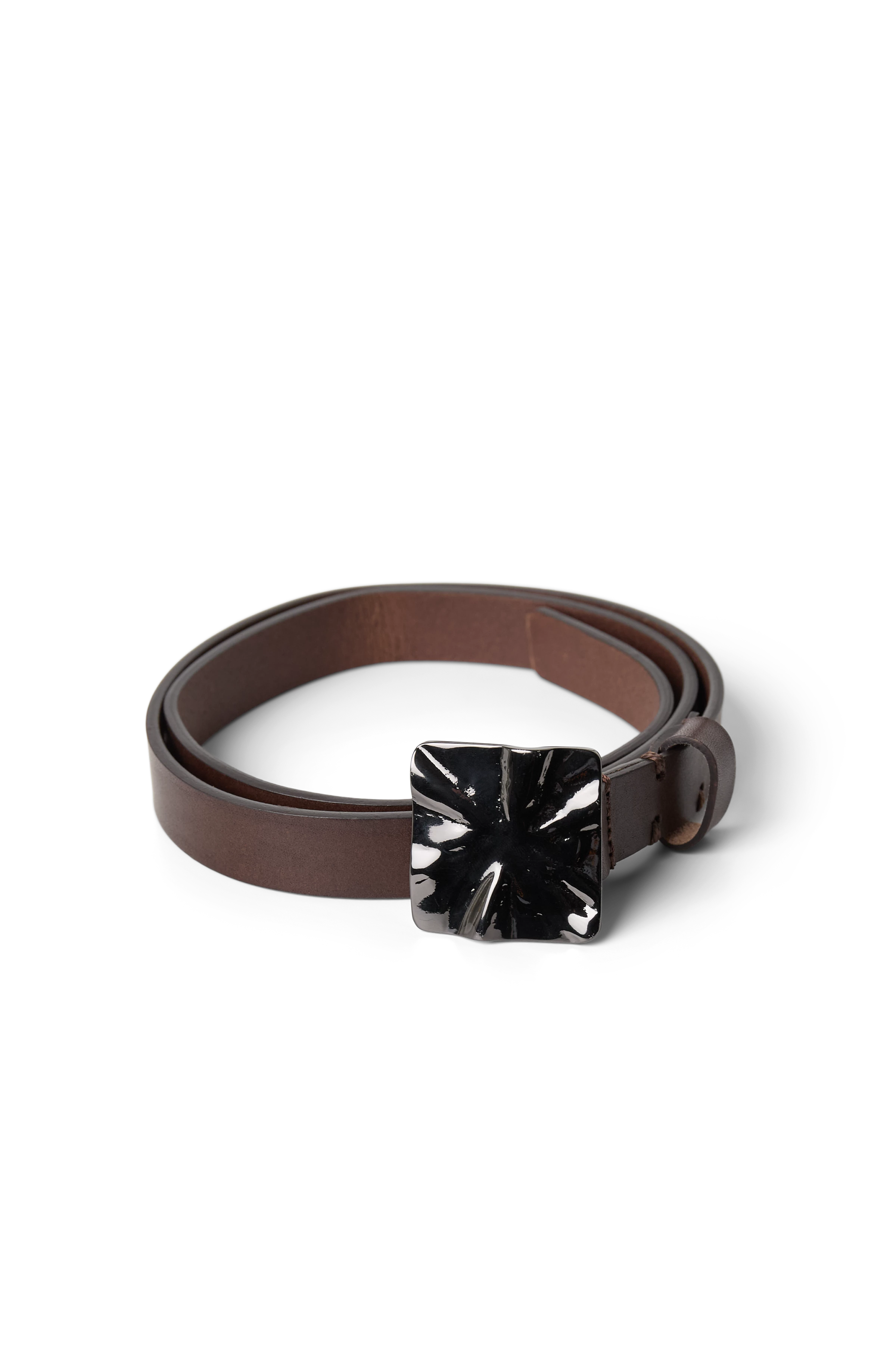 TALINE - Pure leather belt - unisex - brown - Freisteller Frontansicht