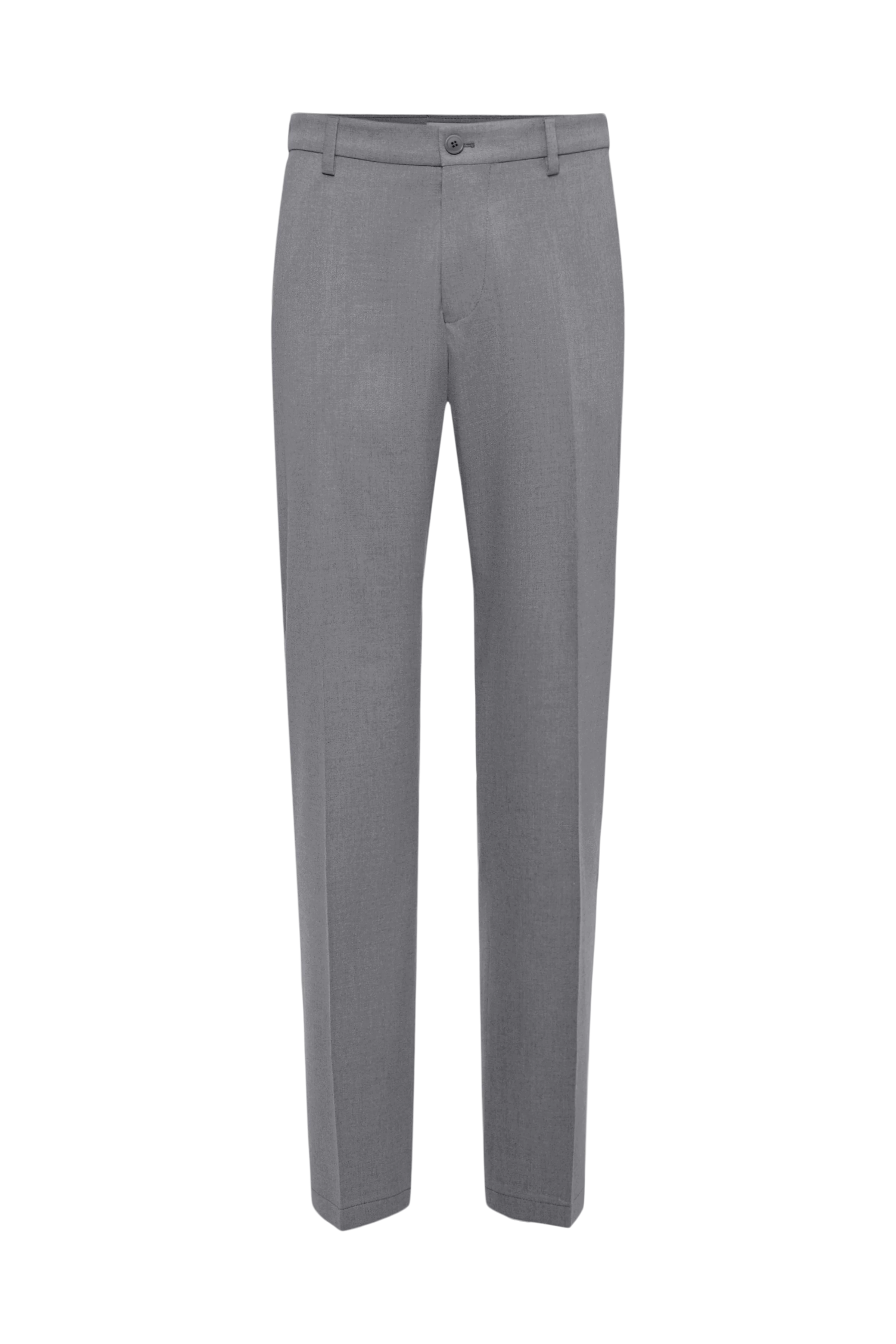 AJEND_RGLR - Konfektionierte Hose in softem Flanell - Herren - grau - Freisteller Frontansicht