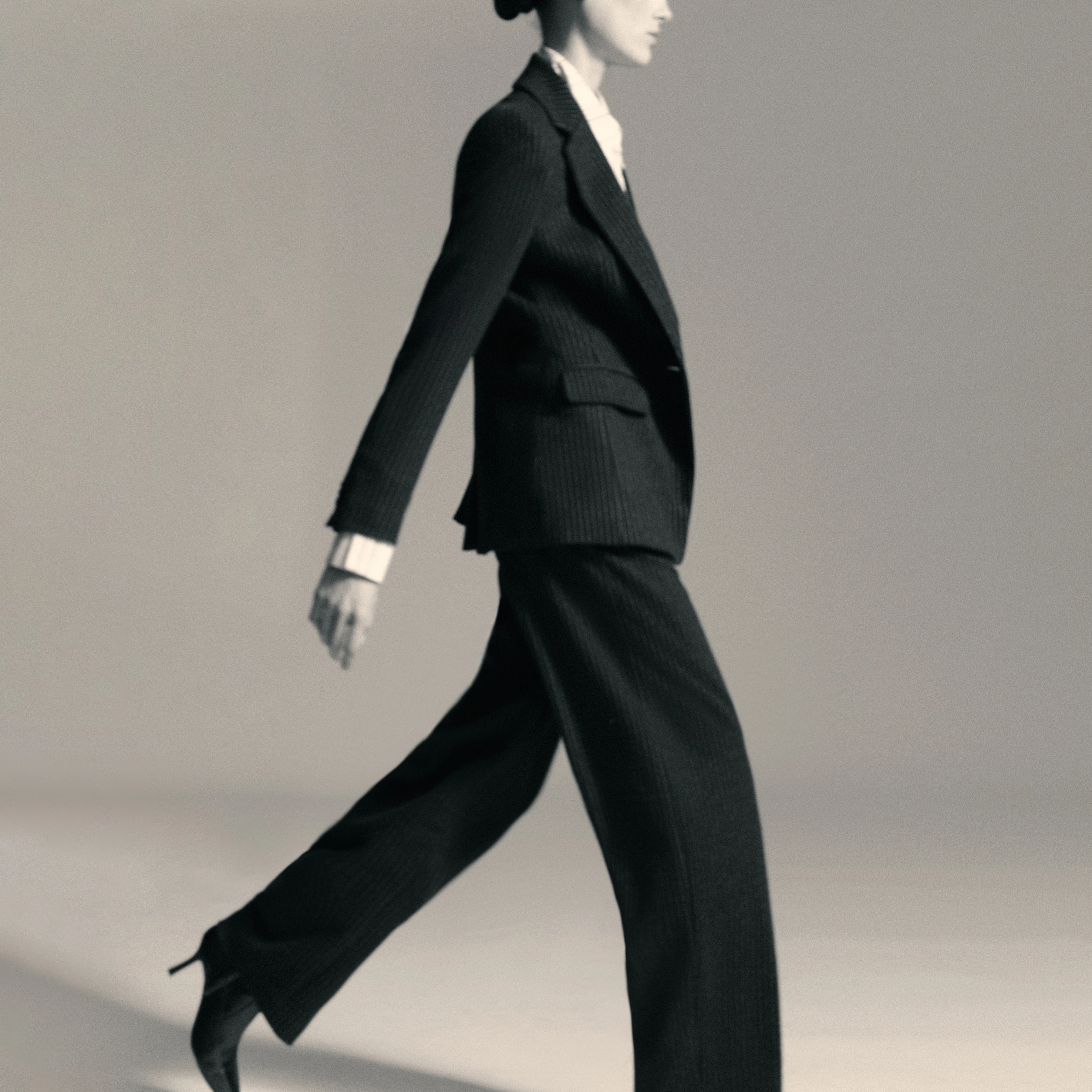 ATLIN_2 - Single-button blazer in cotton blend - women - Natural Aluminium