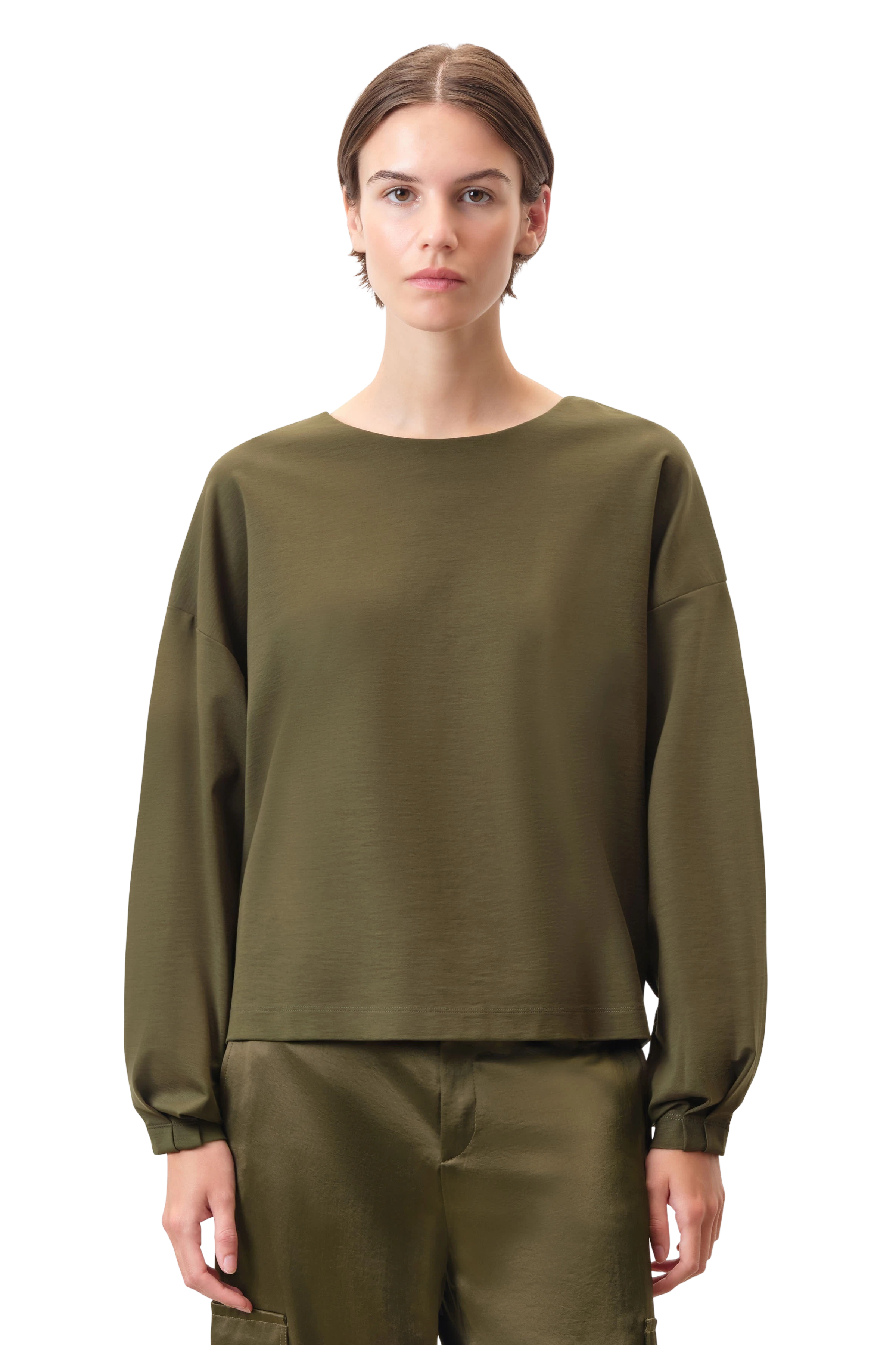 GADESSY - Longsleeve in Lyocell-Mix - Damen - braun - Frontansicht