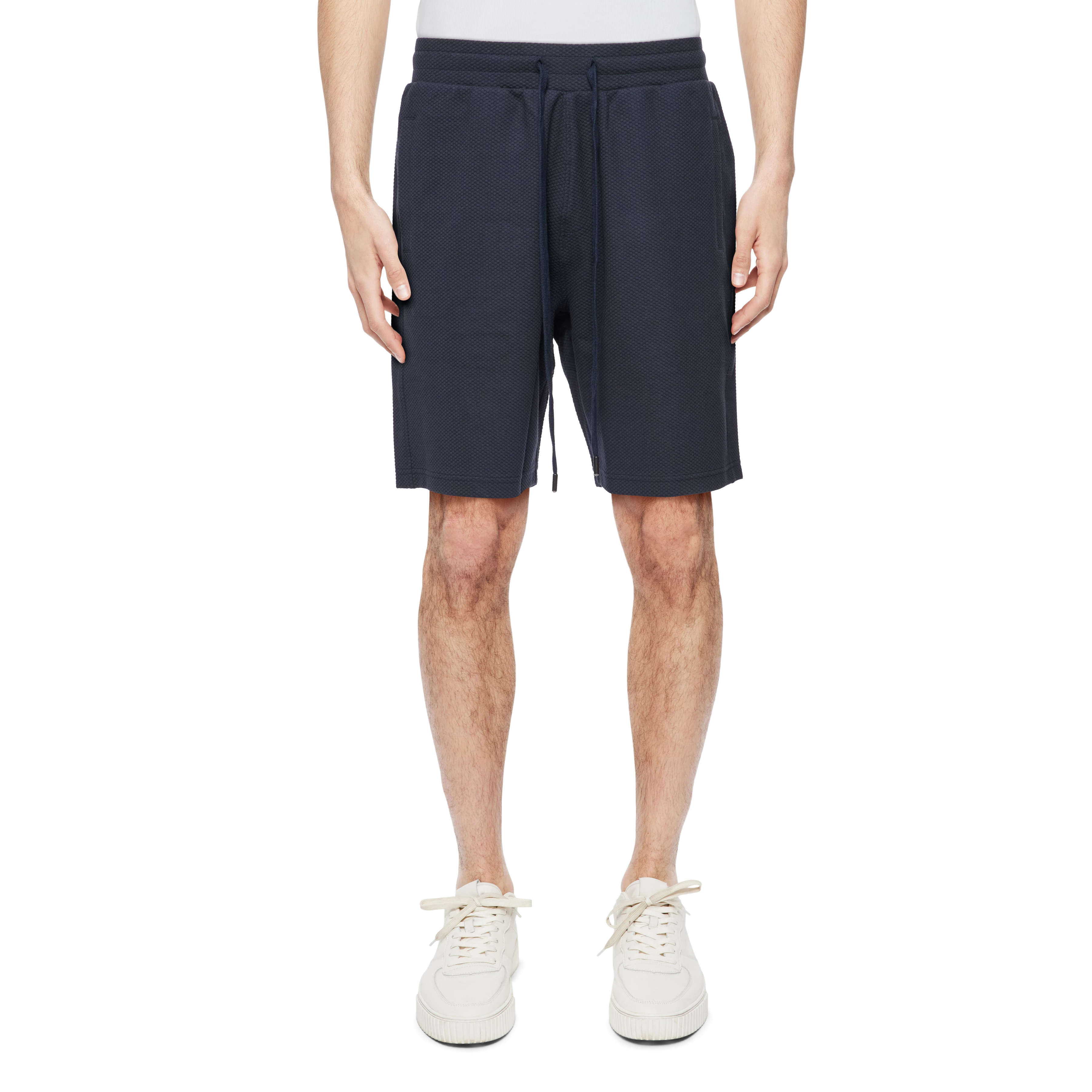 BRIKKO - Casual shorts in blended cotton - men - blue - Frontansicht