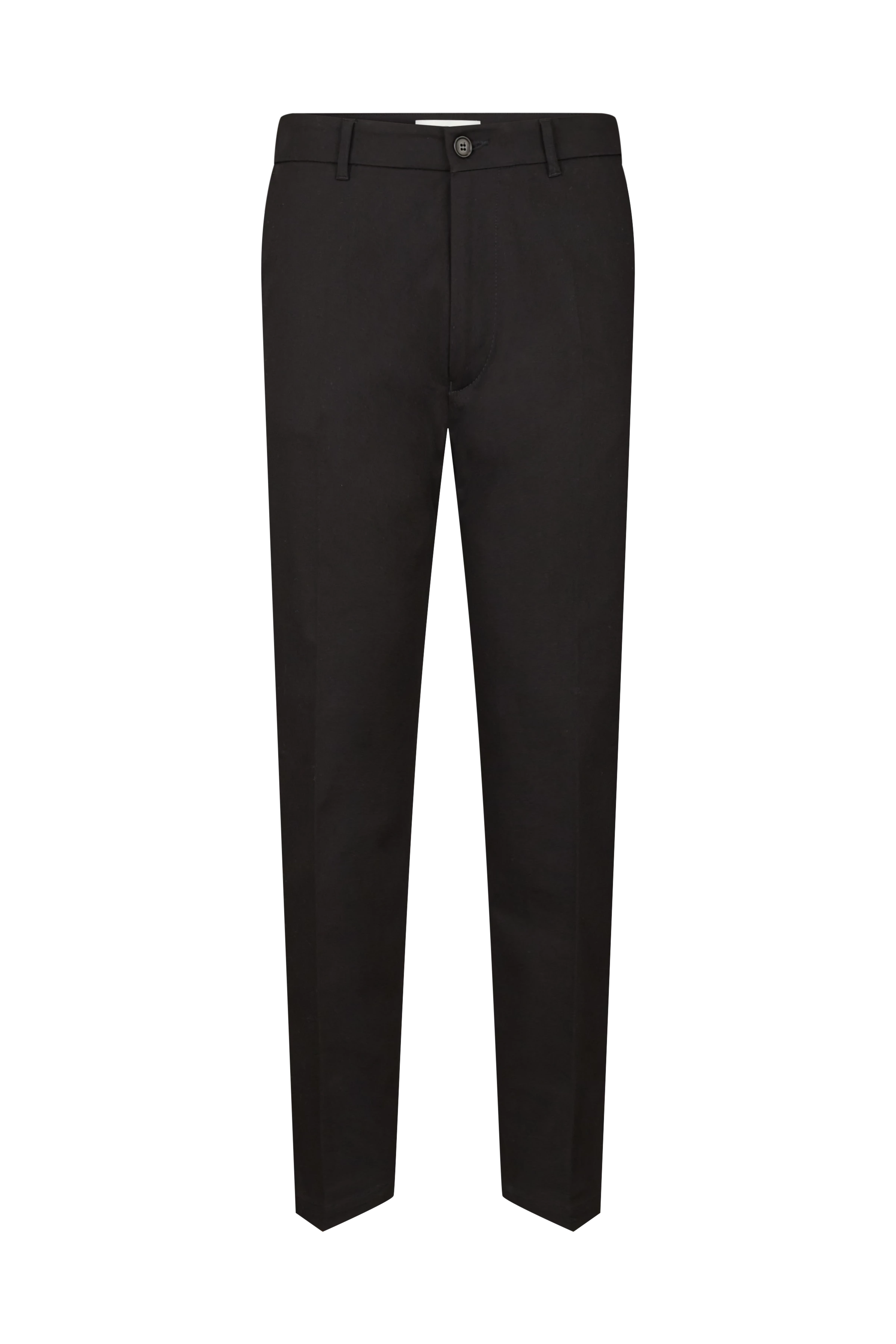 AJEND - Pantalon confectionné en gabardine de coton - men - noir - Freisteller Frontansicht
