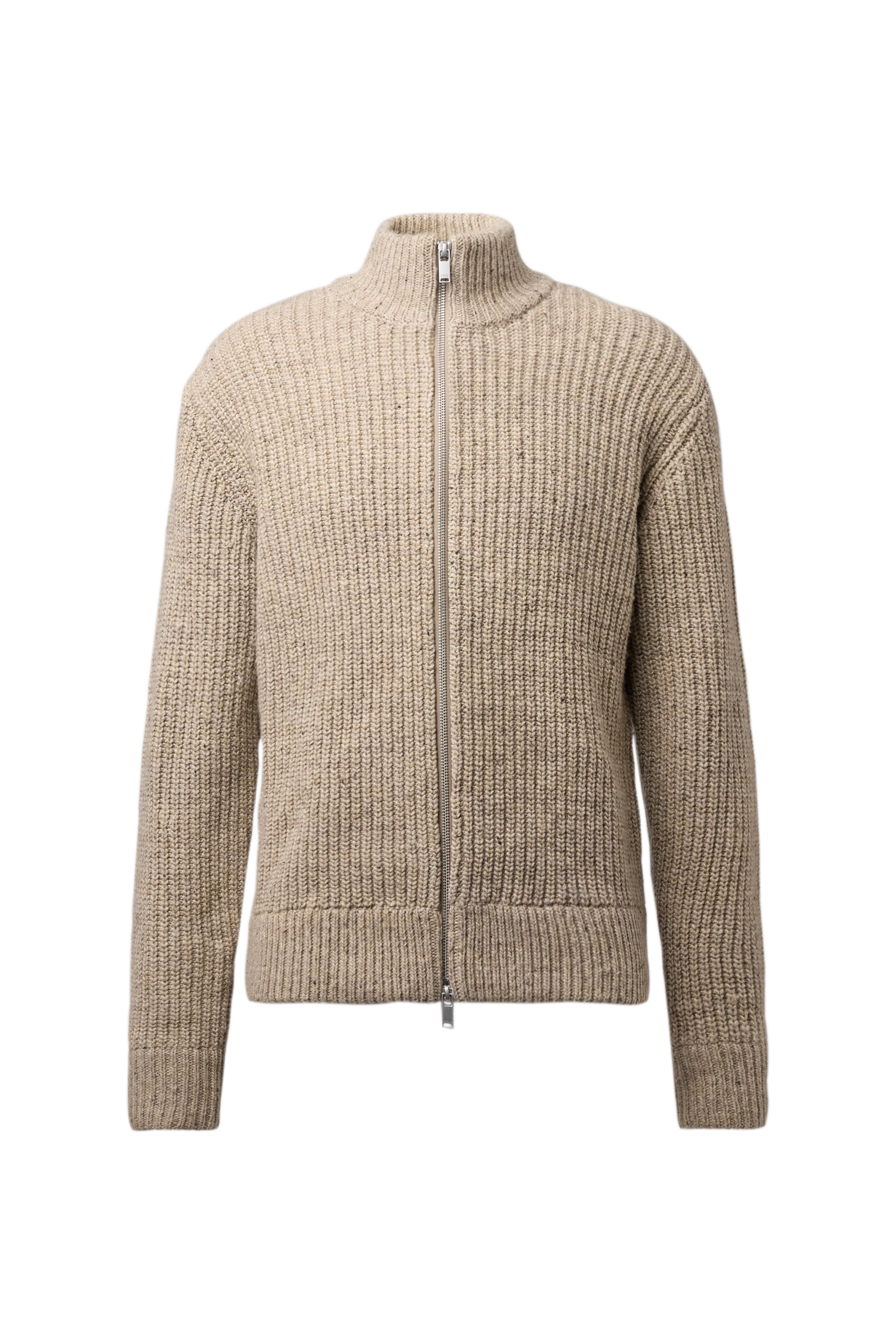 ANTONIO - Wool-blend cardigan - men - beige - Freisteller Frontansicht