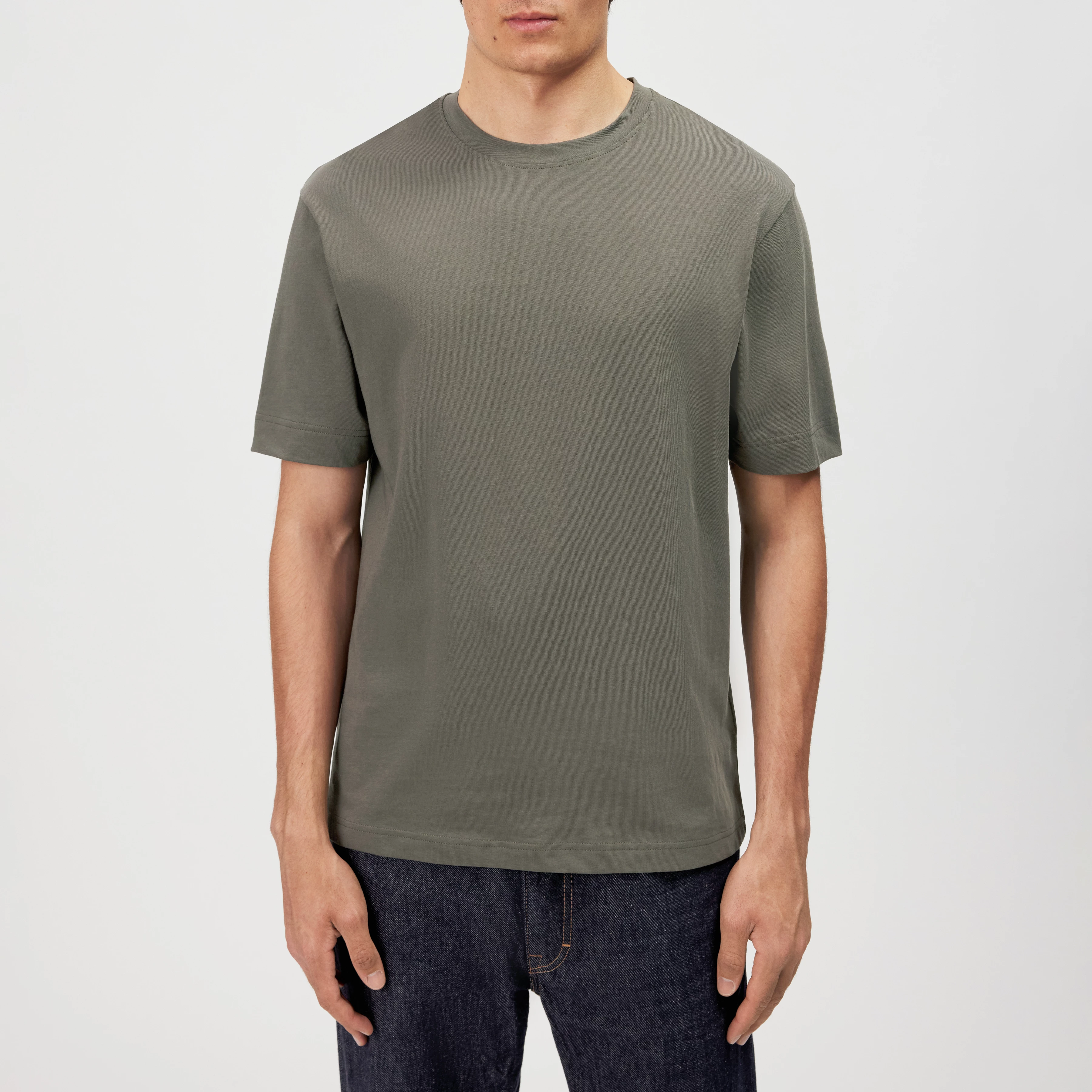 RAPHAEL - T-shirt in pure cotton - men - green - Frontansicht