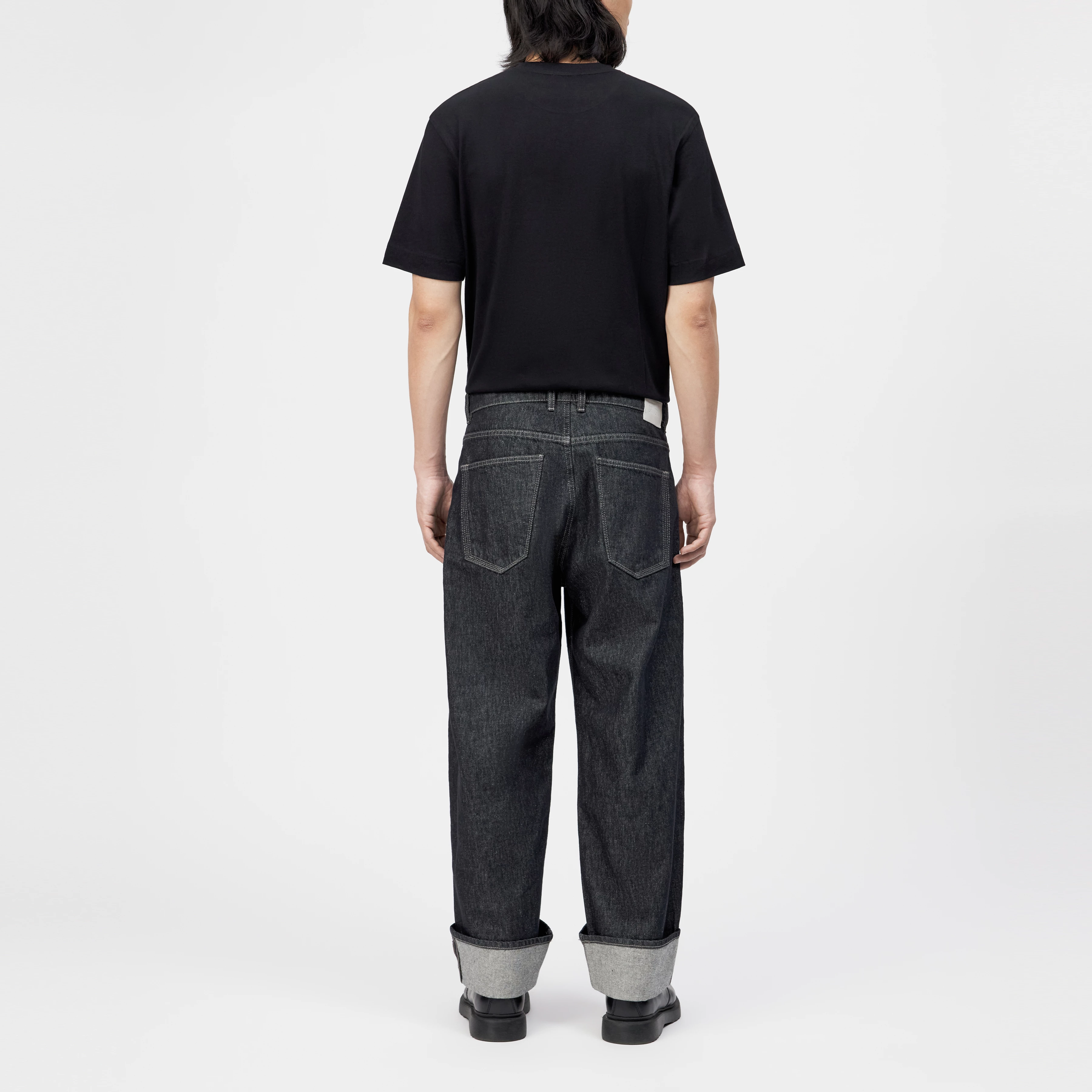 RAWDY_A - Tapered Jeans in Raw-Denim-Look - Herren - schwarz - Rückansicht