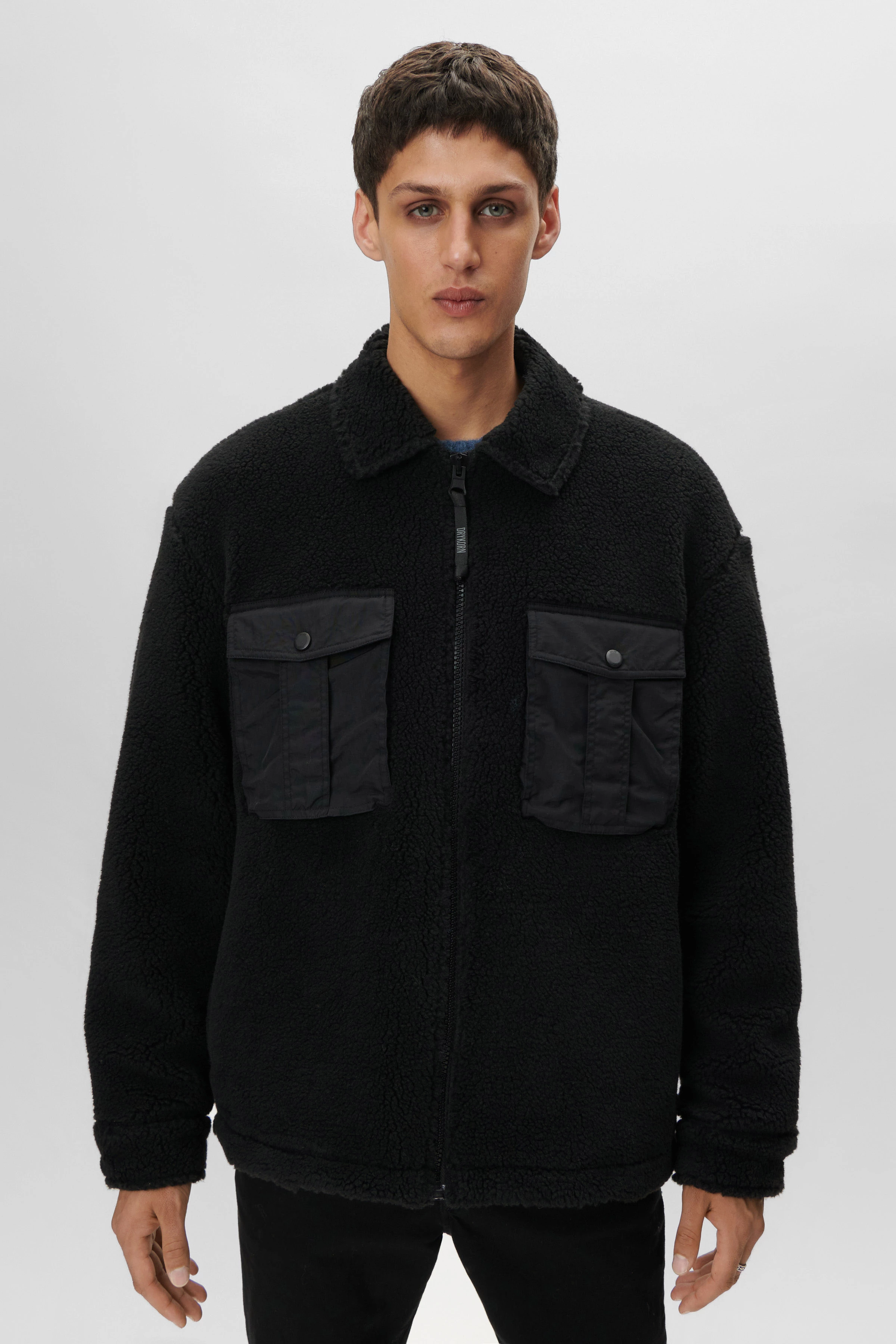 LEENO - Teddy Jacke - Herren - schwarz - Frontansicht