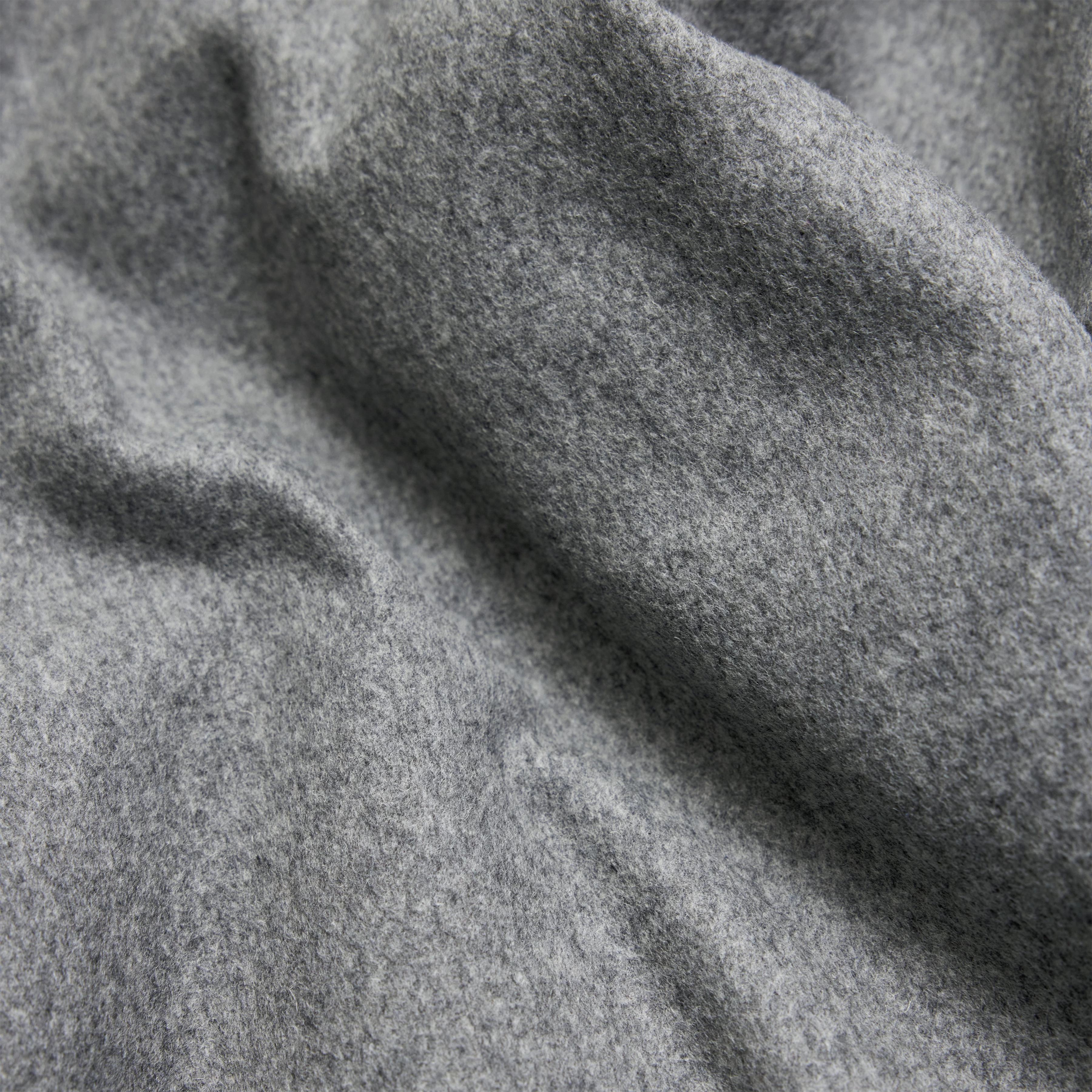 DUNSTONE - Oversized Zip-Hoodie in Flanell - Damen - grau - Materialbild (B2C)