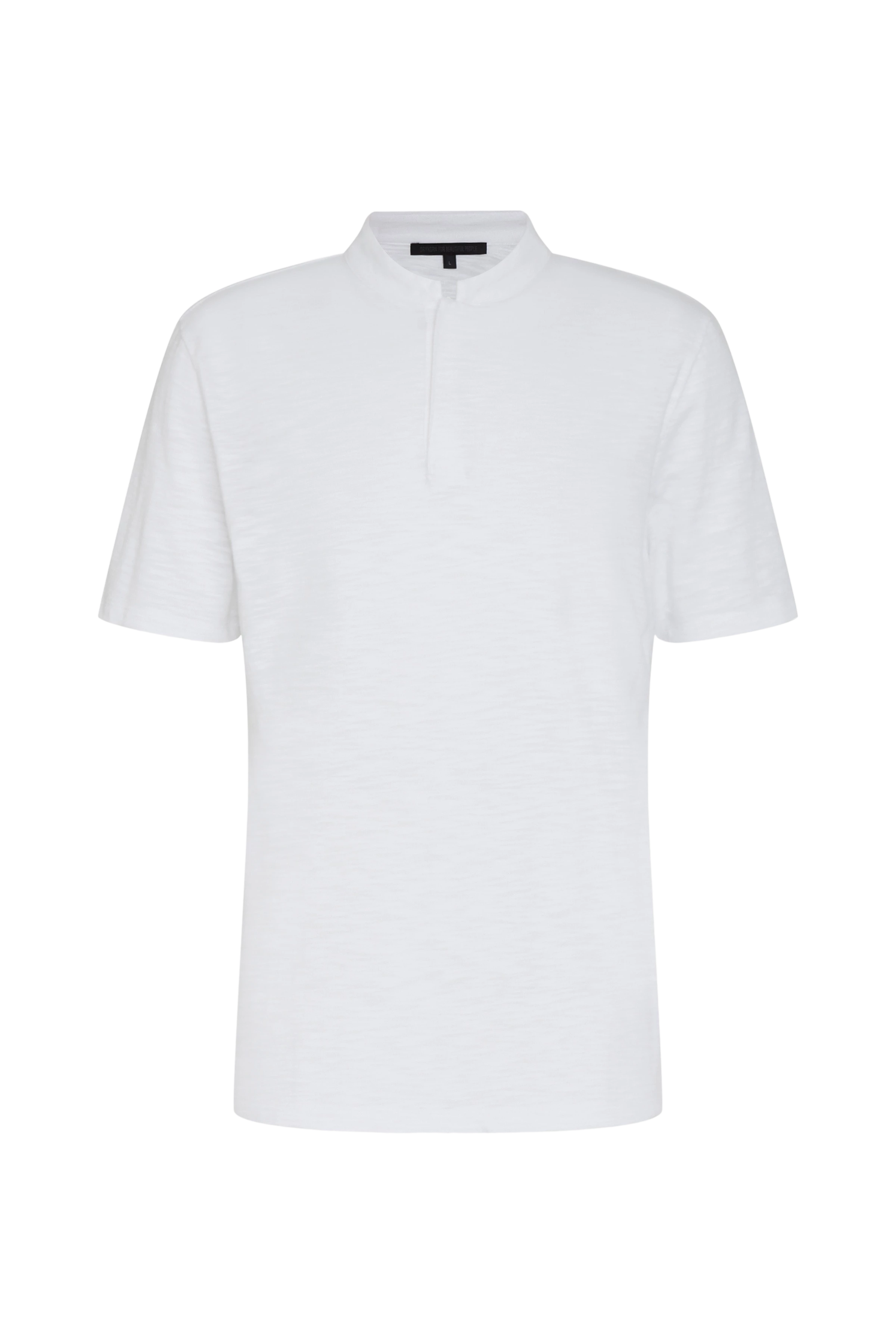 LOUIS - Polo-Shirt mit Stehkragen - Herren - weiß - Freisteller Frontansicht