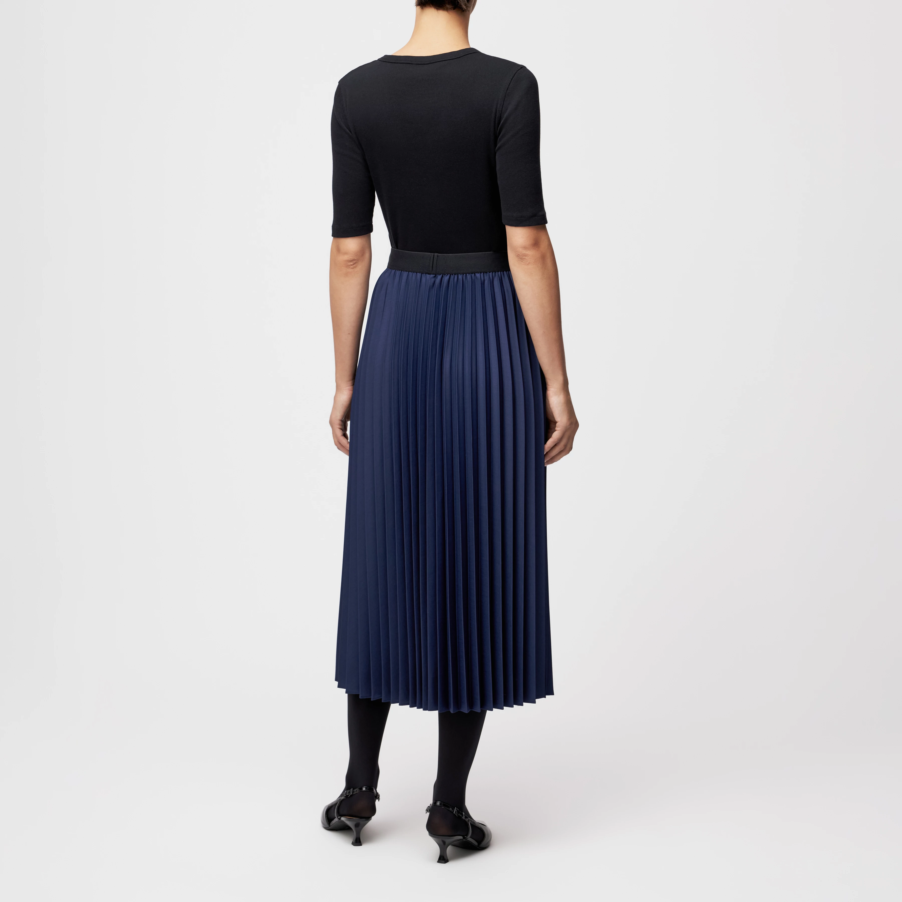 PATRECIA - Plissé rok van twill - dames - blauw - Rückansicht